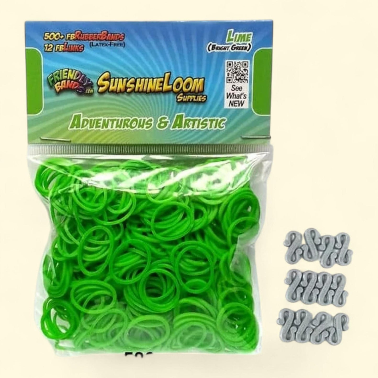 Friendly Bands Sunshine Bands Pack, Lime Green, 1 ct