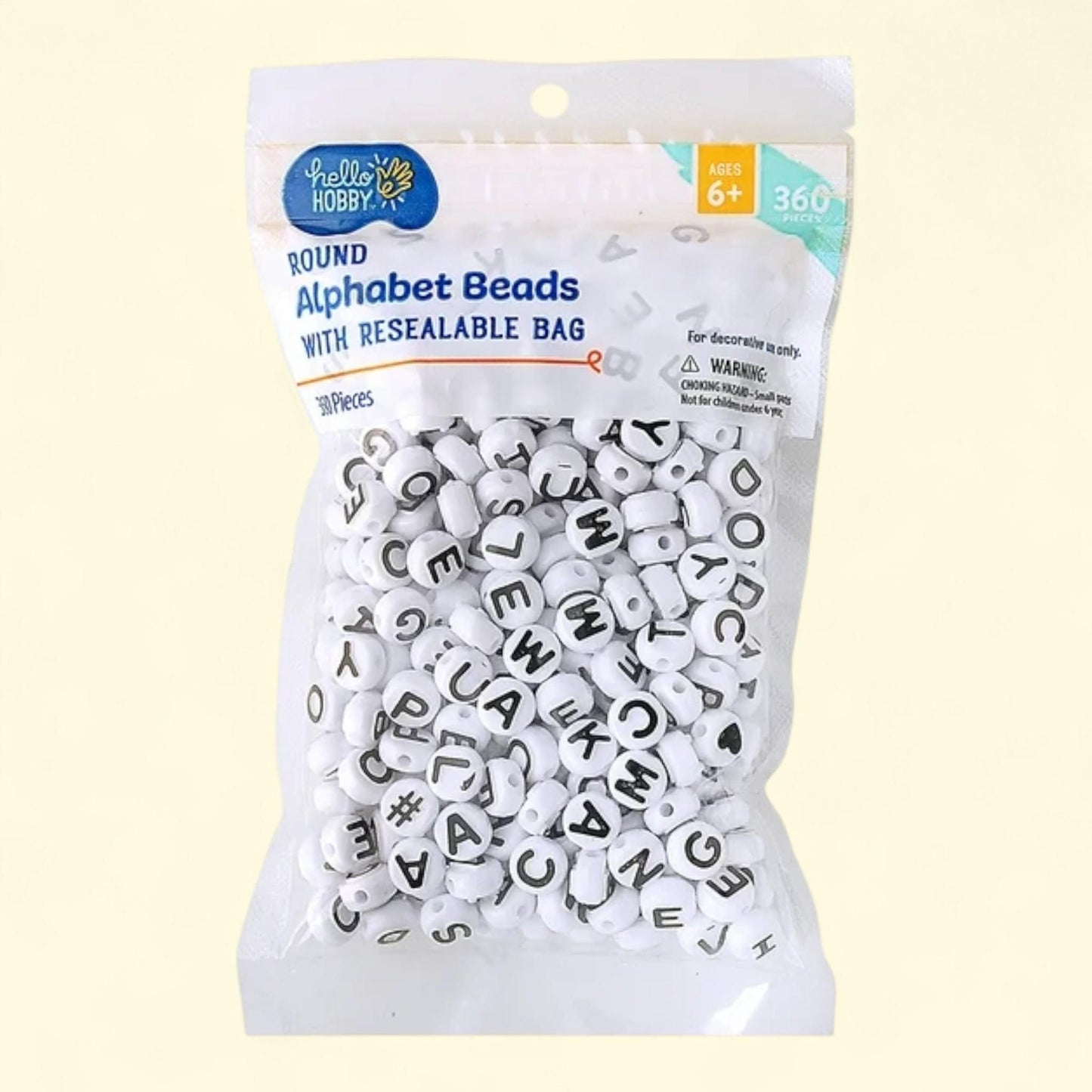 Hello Hobby Alphabet Beads, 10mm - 360 pcs — authentic US product shipped worldwide by Treatspree