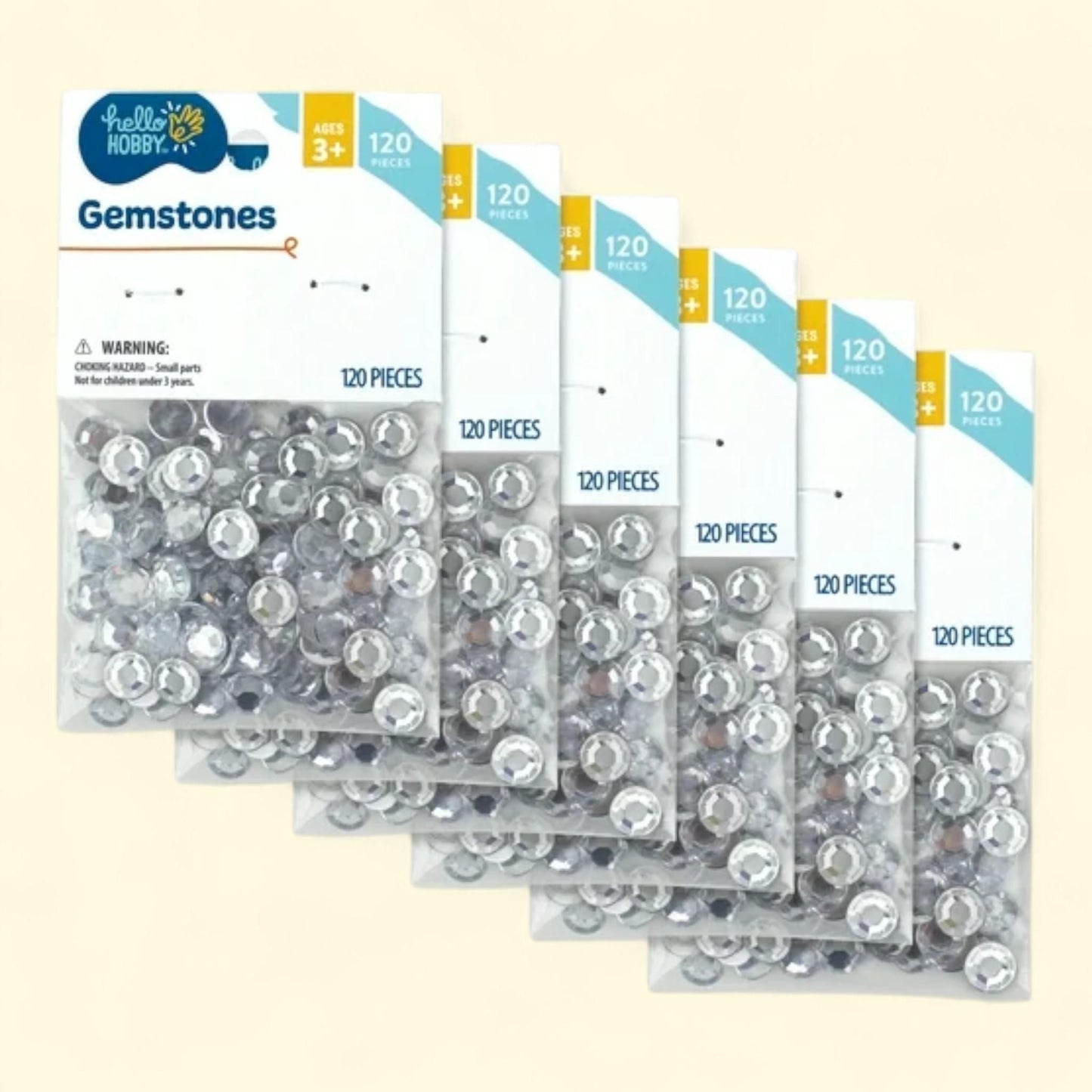 Hello Hobby Round Flatback Clear Rhinestones, 9mm, 720 pcs