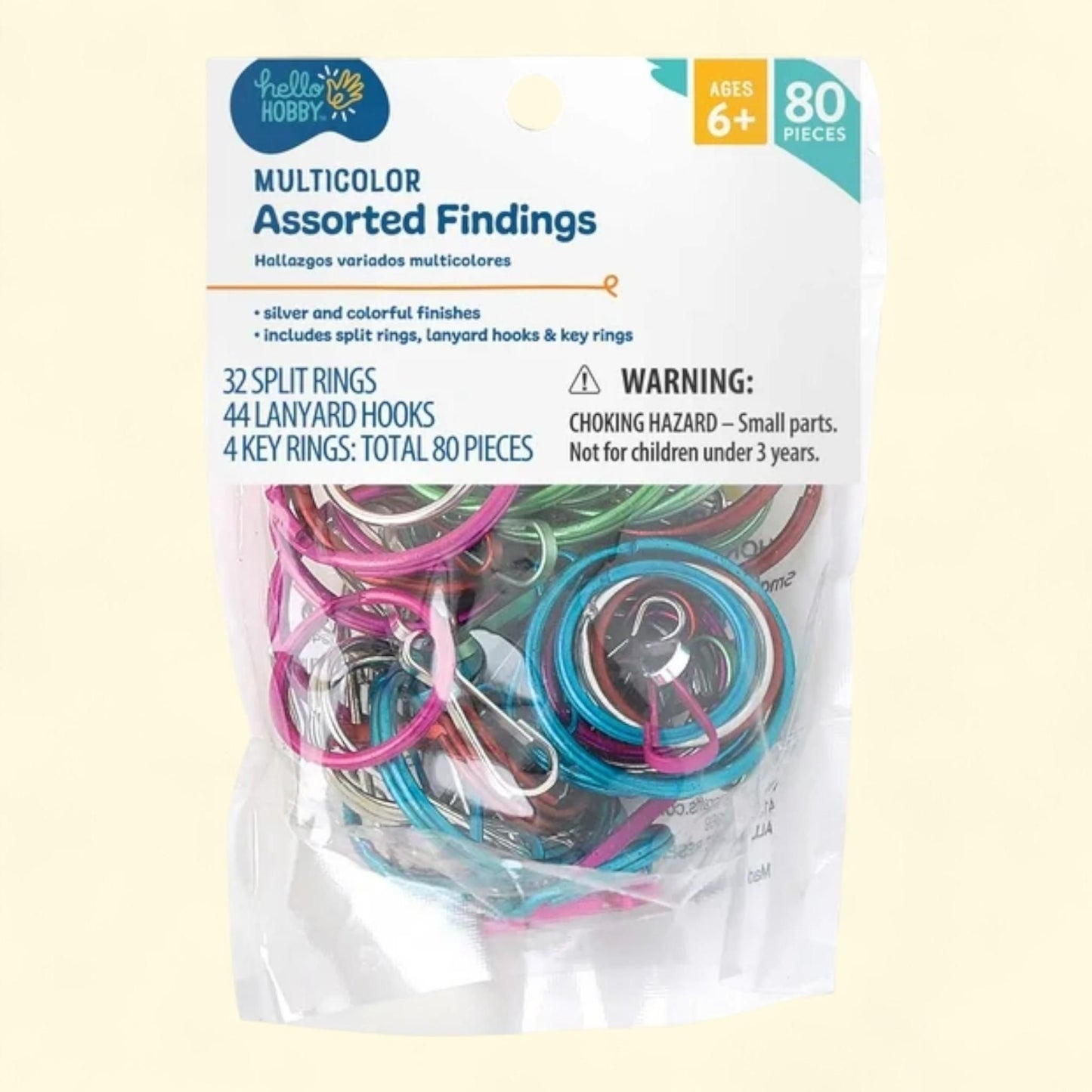 Hello Hobby Colorful Findings Variety Pack, 80 pcs — authentic US product shipped worldwide by Treatspree