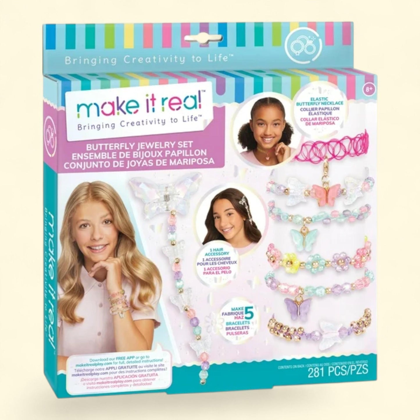 Make It Real: Butterfly DIY Jewelry Set, 281 pcs