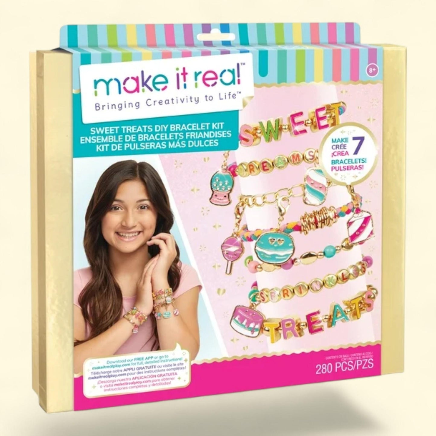 Make It Real: Sweet Treats DIY Bracelet Kit, 280 pcs — authentic US product shipped worldwide by Treatspree