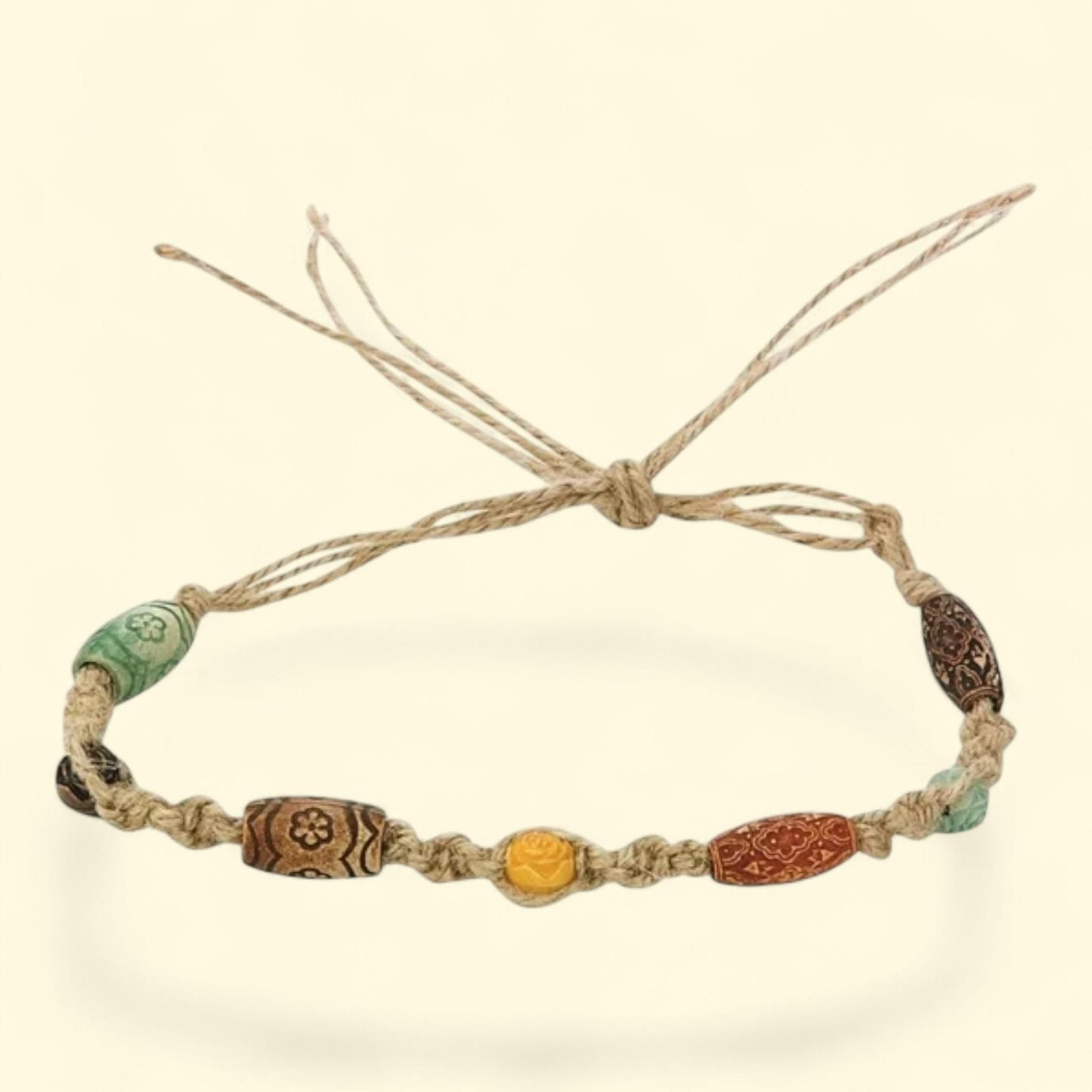 Kit de création de collier et bracelet en cordon, couleur naturelle, 1 pièce