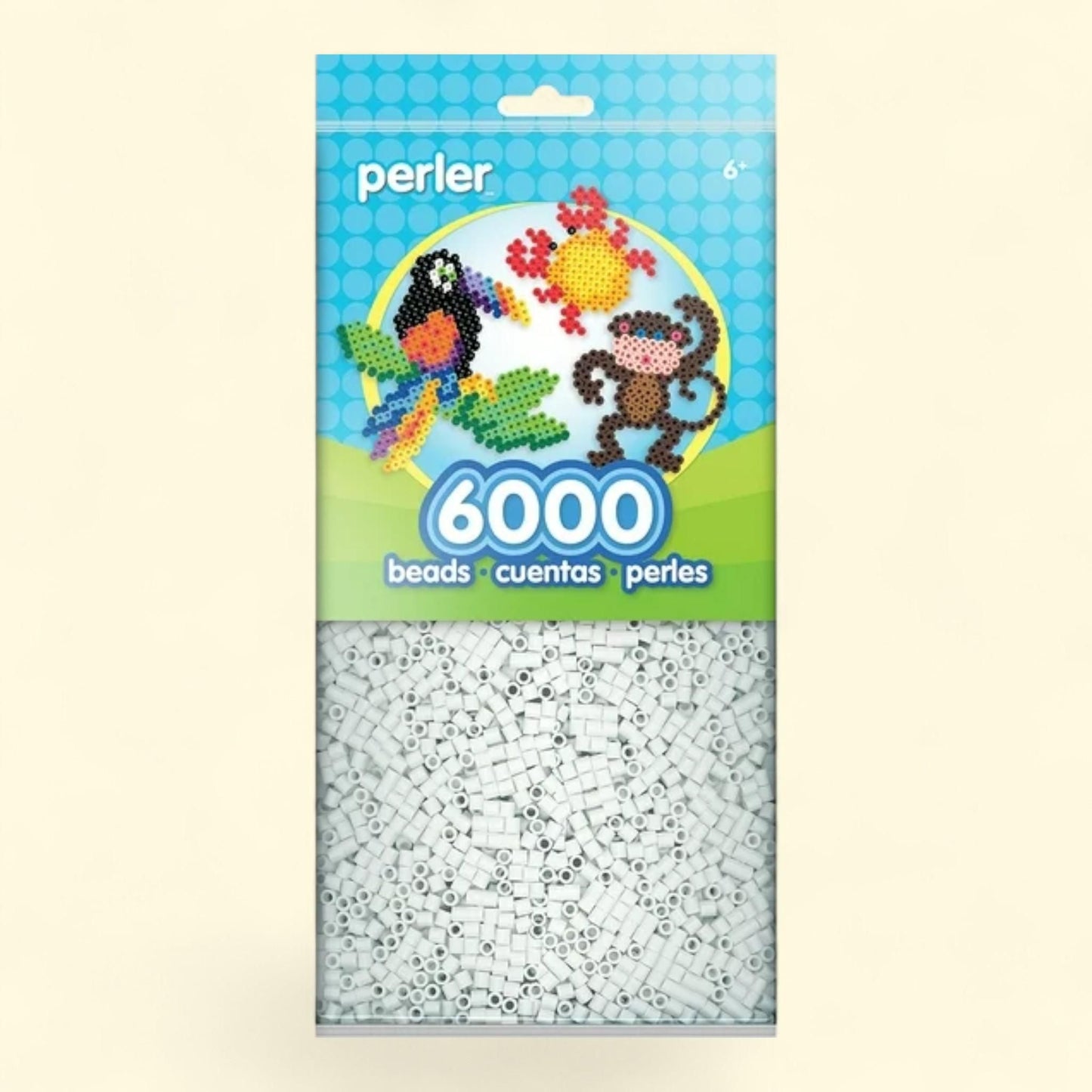 Perler Beads, White, 6000 pcs — authentic US product shipped worldwide by Treatspree