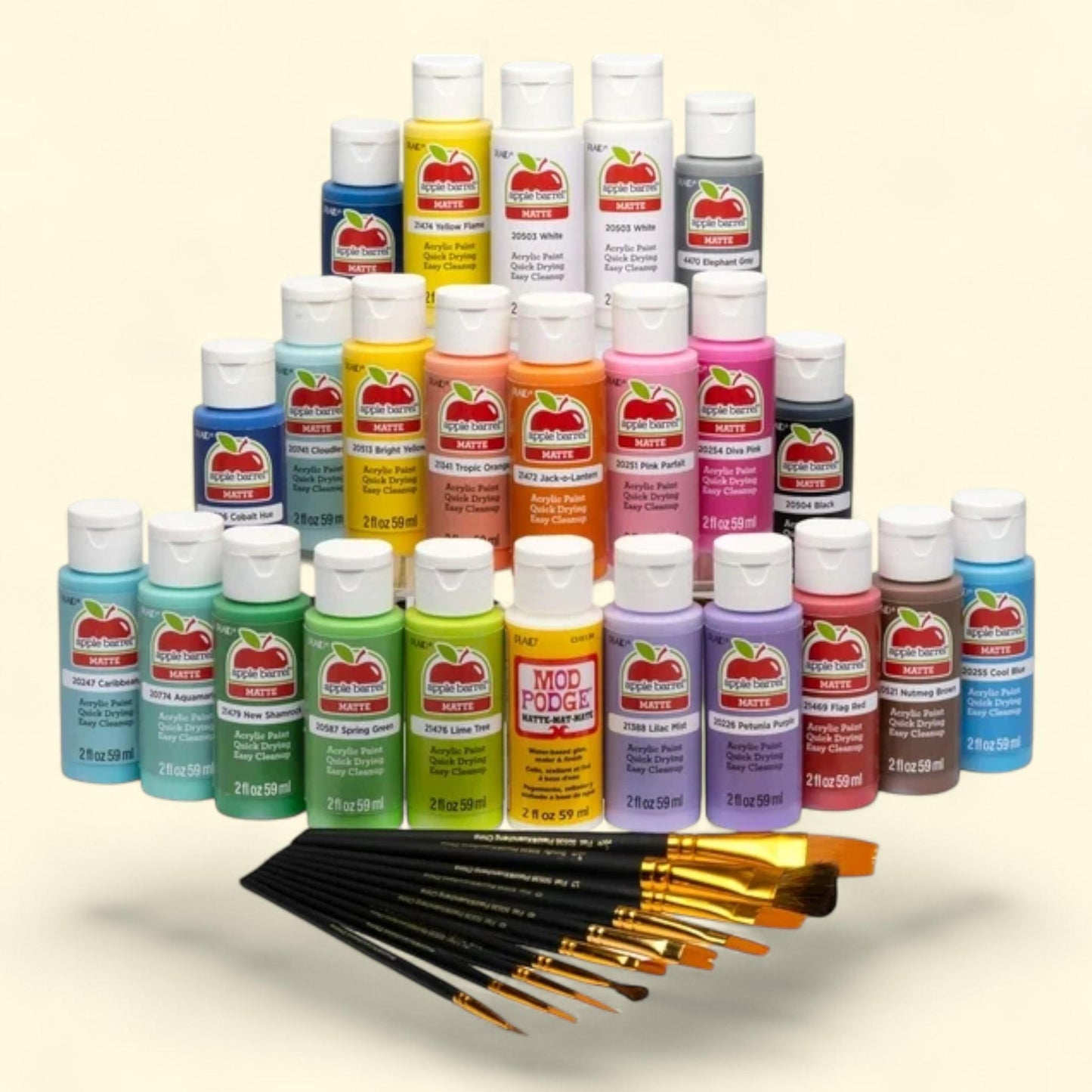 Apple Barrel Acrylic Craft Paint Kit, 34 Pieces — authentic US product shipped worldwide by Treatspree