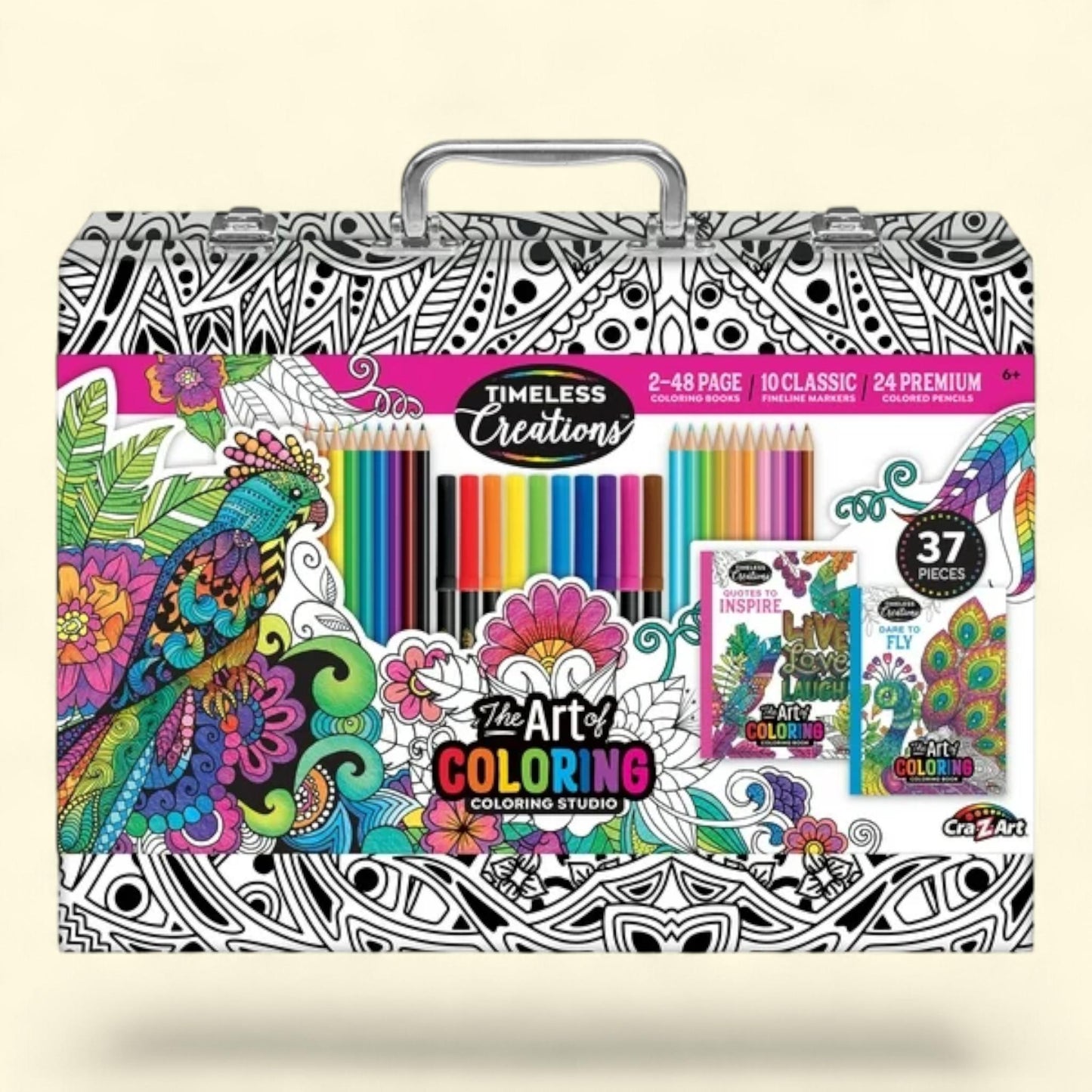 Cra-Z-Art Timeless Creations Coloring Studio with Case, Ages 6 and Up