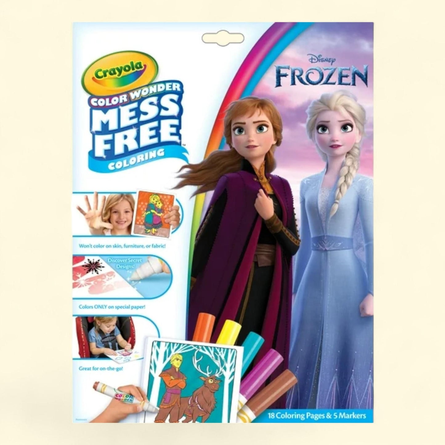 Crayola Color Wonder Frozen 2 Coloring Set, 18 Pgs