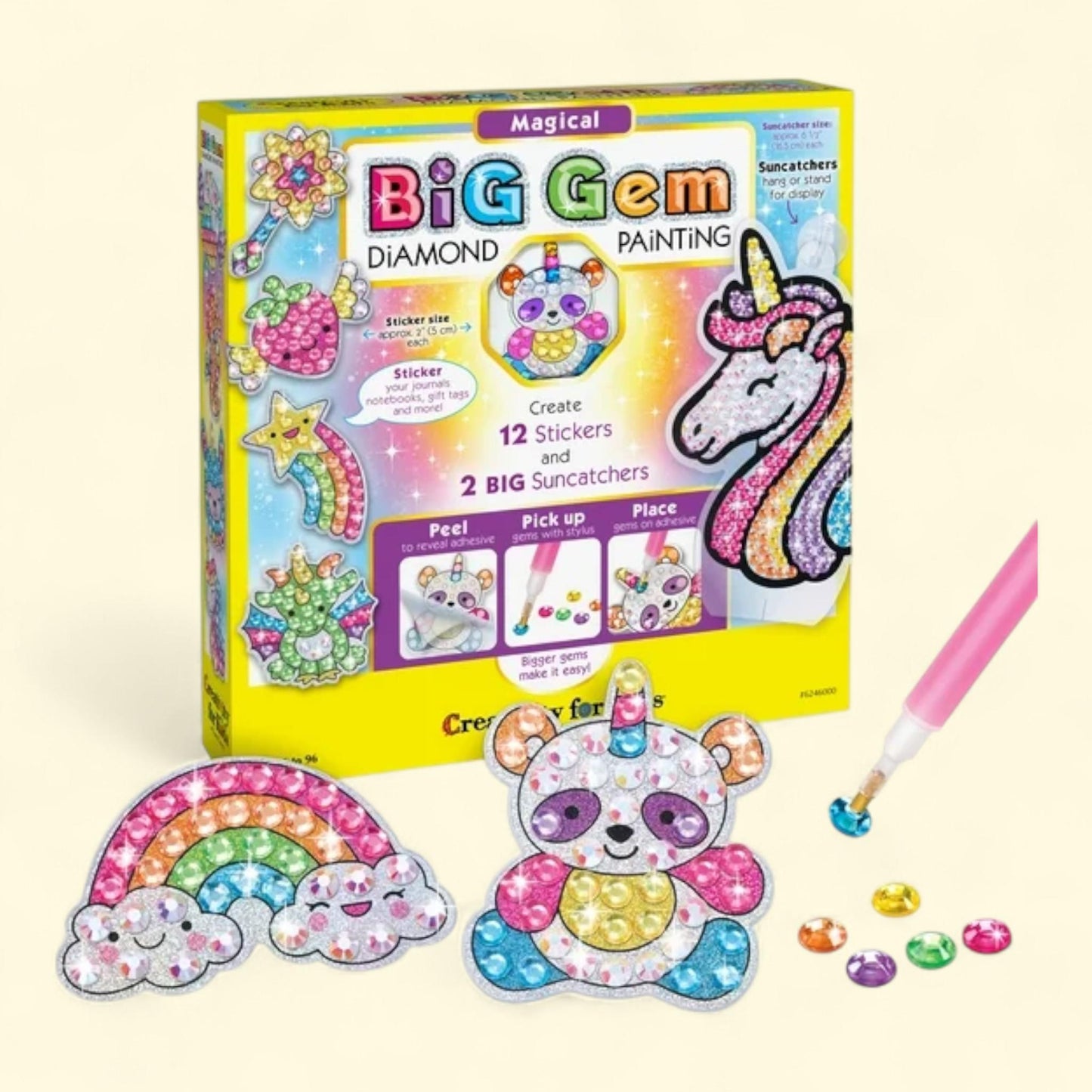 Creativity for Kids Big Gem Diamond Painting, Child Craft Kit, 1ct