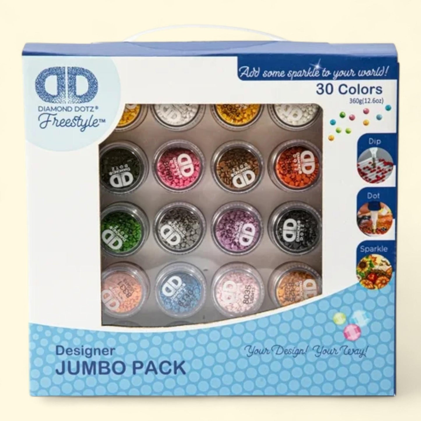 Diamond Dotz, Freestyle Dotz Designers Jumbo Pack - 30 Colors