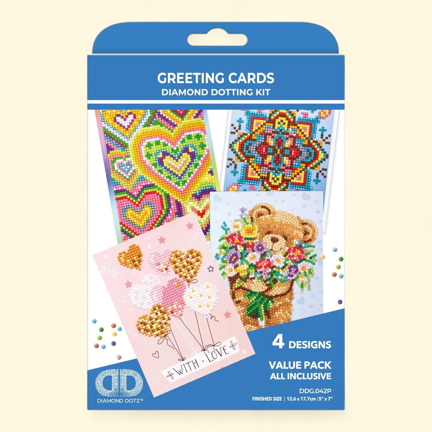 DIAMOND DOTZ Greeting Cards, Value Pack, Diamond Painting Kit 1 ct