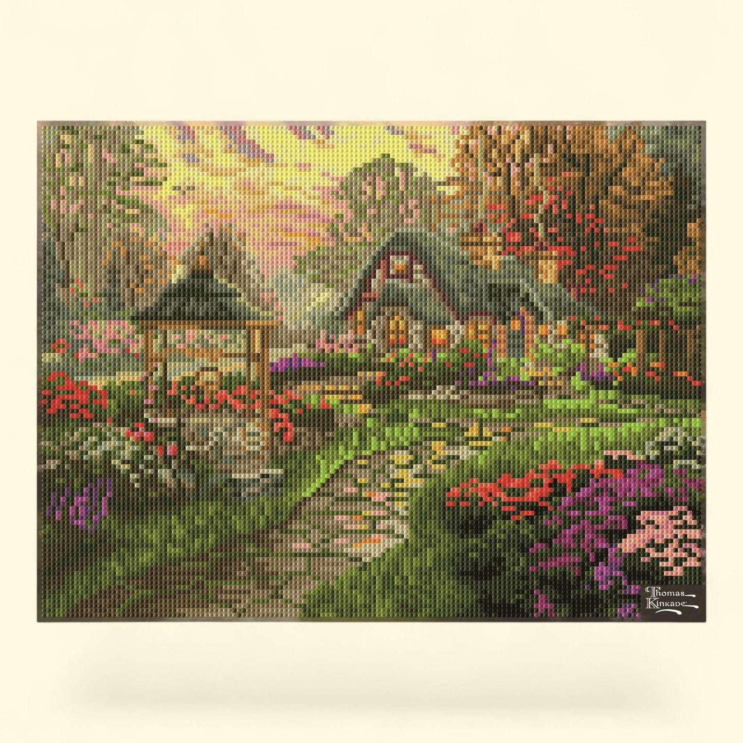 DIAMOND DOTZ, Make a Wish Cottage (Thomas Kinkade) Special Edition, Diamond Painting Kit, 1 count