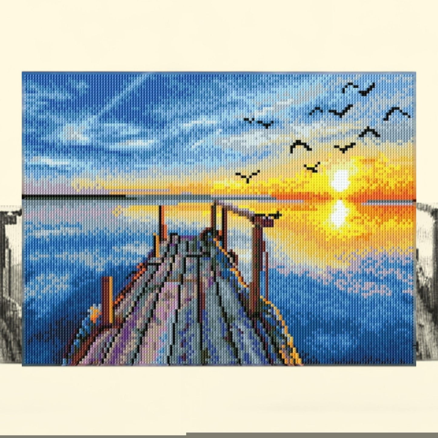 DIAMOND DOTZ, Sunset Jetty Diamond Painting Kit, Special Edition, 1 count