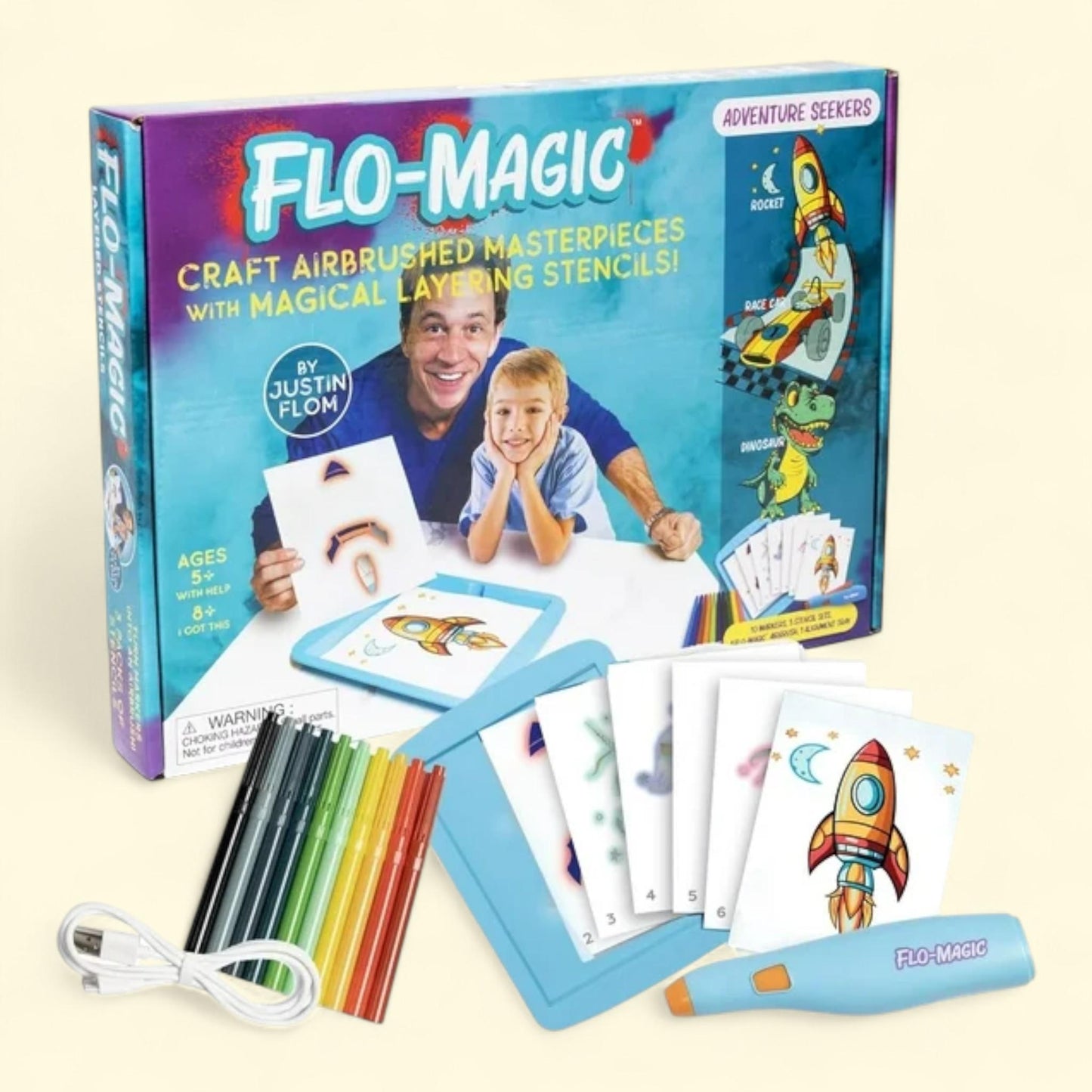 Flo-Magic, Craft Airburshed Masterpieces with Magical Layering Sten... — authentic US product shipped worldwide by Treatspree