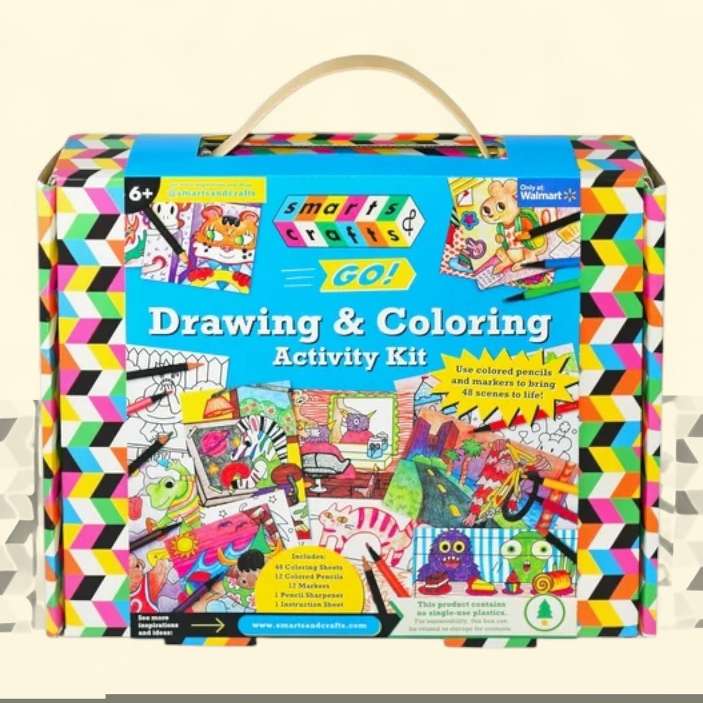 Smarts & Crafts Go Coloring and Drawing Kit, 74 Pieces — authentic US product shipped worldwide by Treatspree