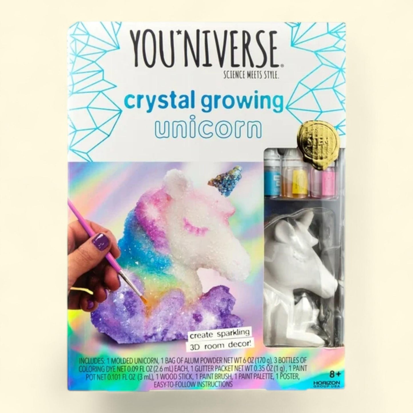 YOUniverse Crystal Growing Unicorn Activity Kit, Kids, 1ct — authentic US product shipped worldwide by Treatspree