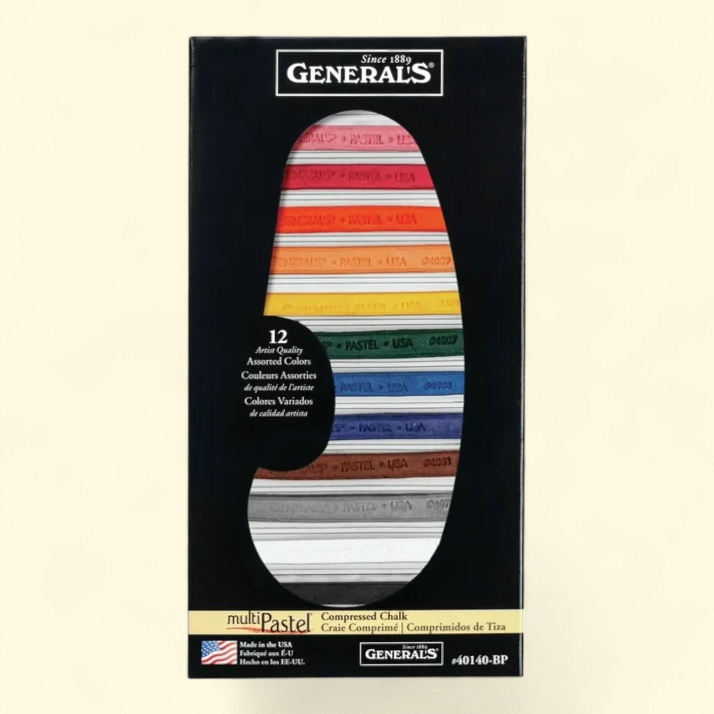 General Pencil Multi Pastel Stick Set, 12-Colors — authentic US product shipped worldwide by Treatspree