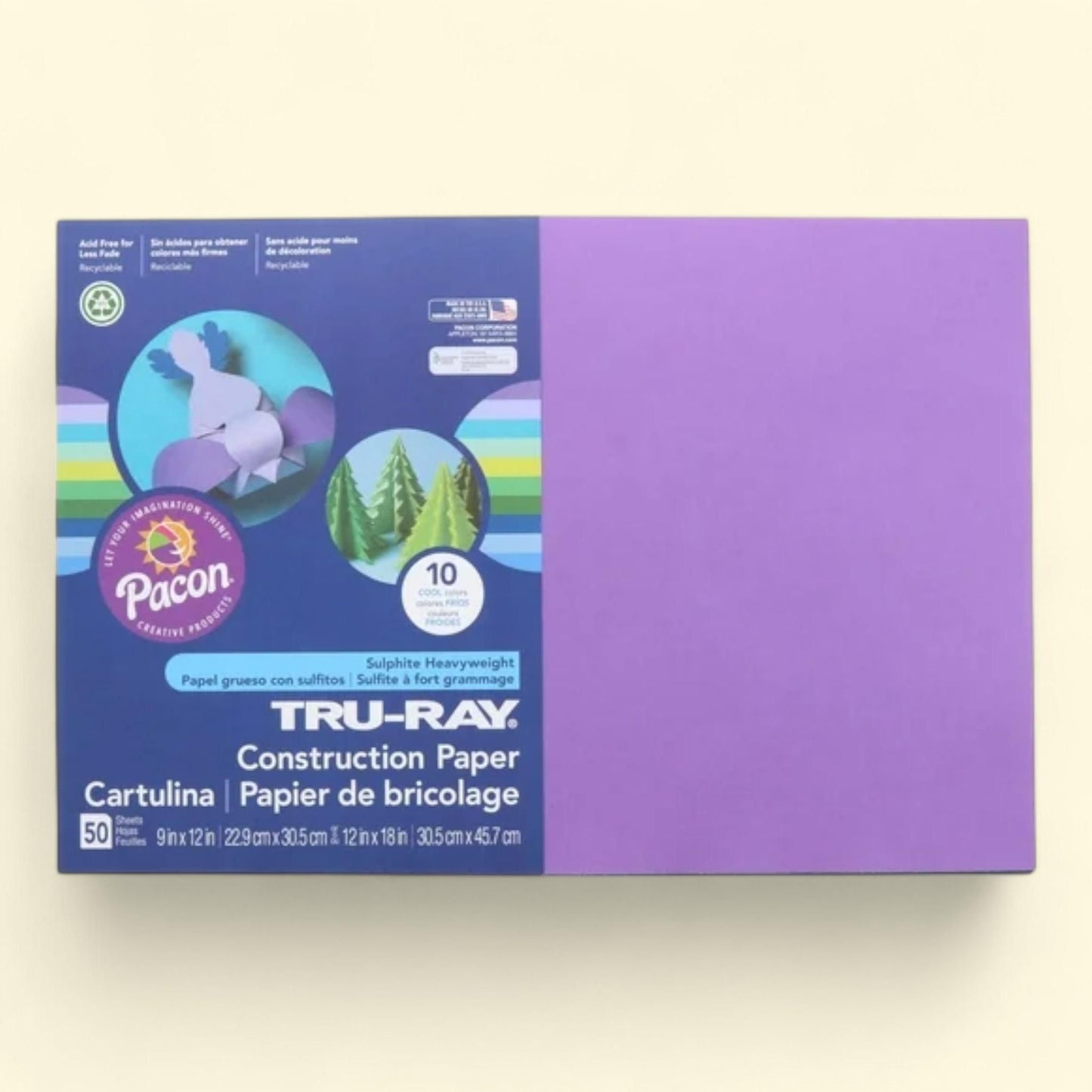 Pacon Tru-Ray Construction Paper, 50 Sheets, 12 in. x 18 in.