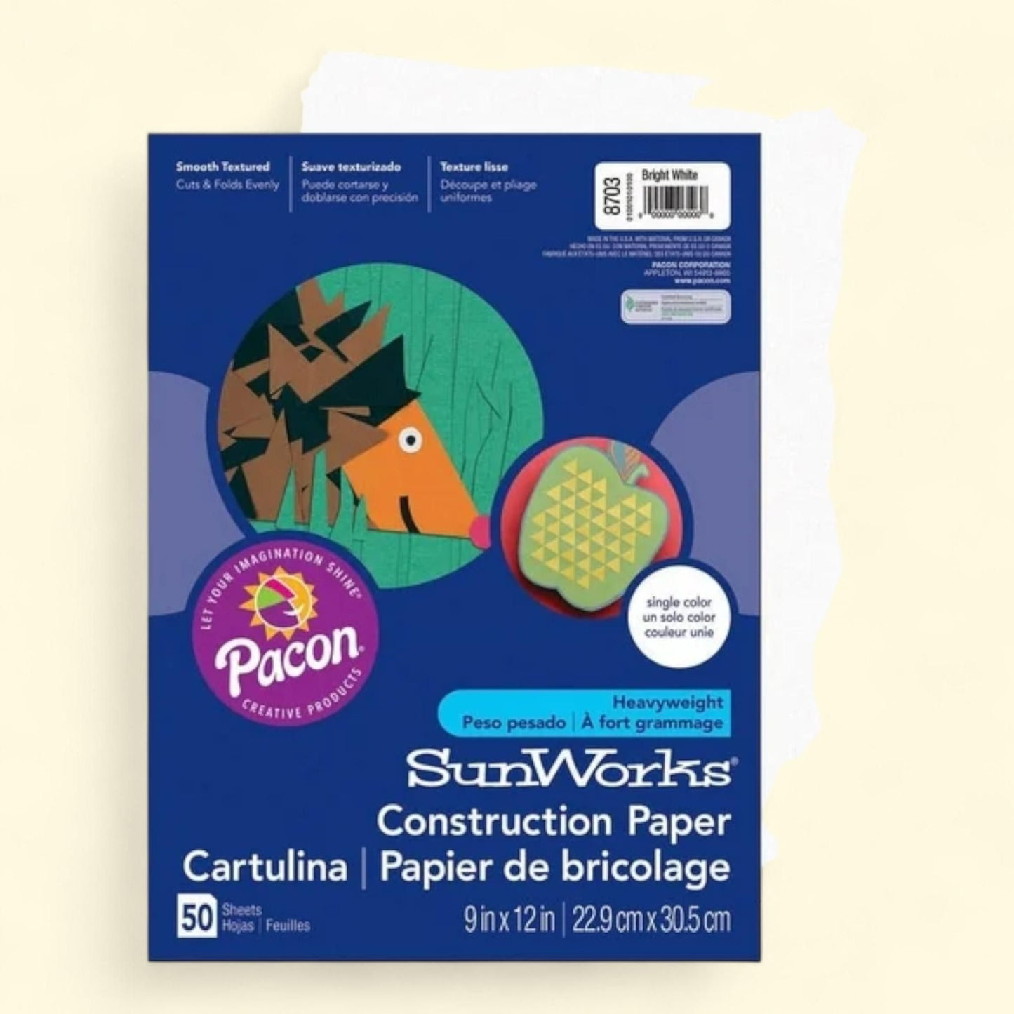 SunWorks Construction Paper, 9" x 12", 50 Sheets