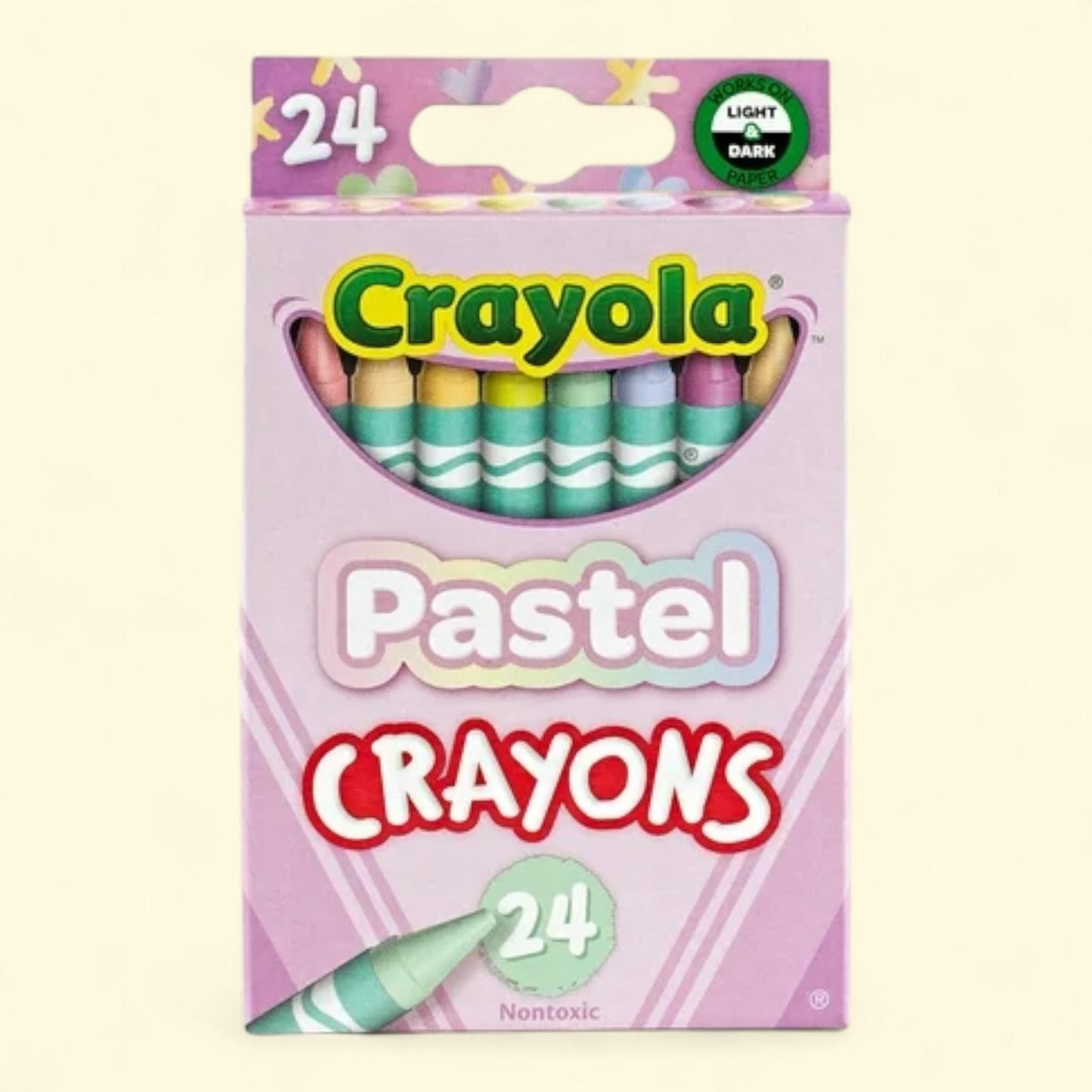 Crayola 24 Ct Pastel Crayons, 3+