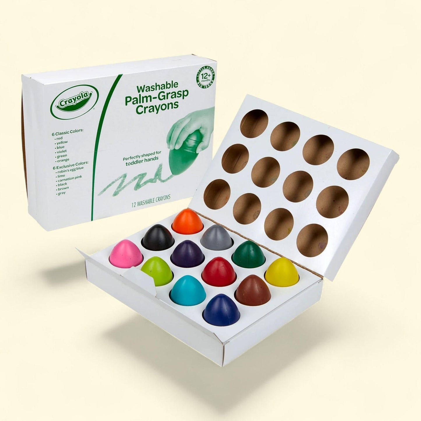 Crayola Egg Crayons (12ct), Jumbo Washable Crayons — authentic US product shipped worldwide by Treatspree