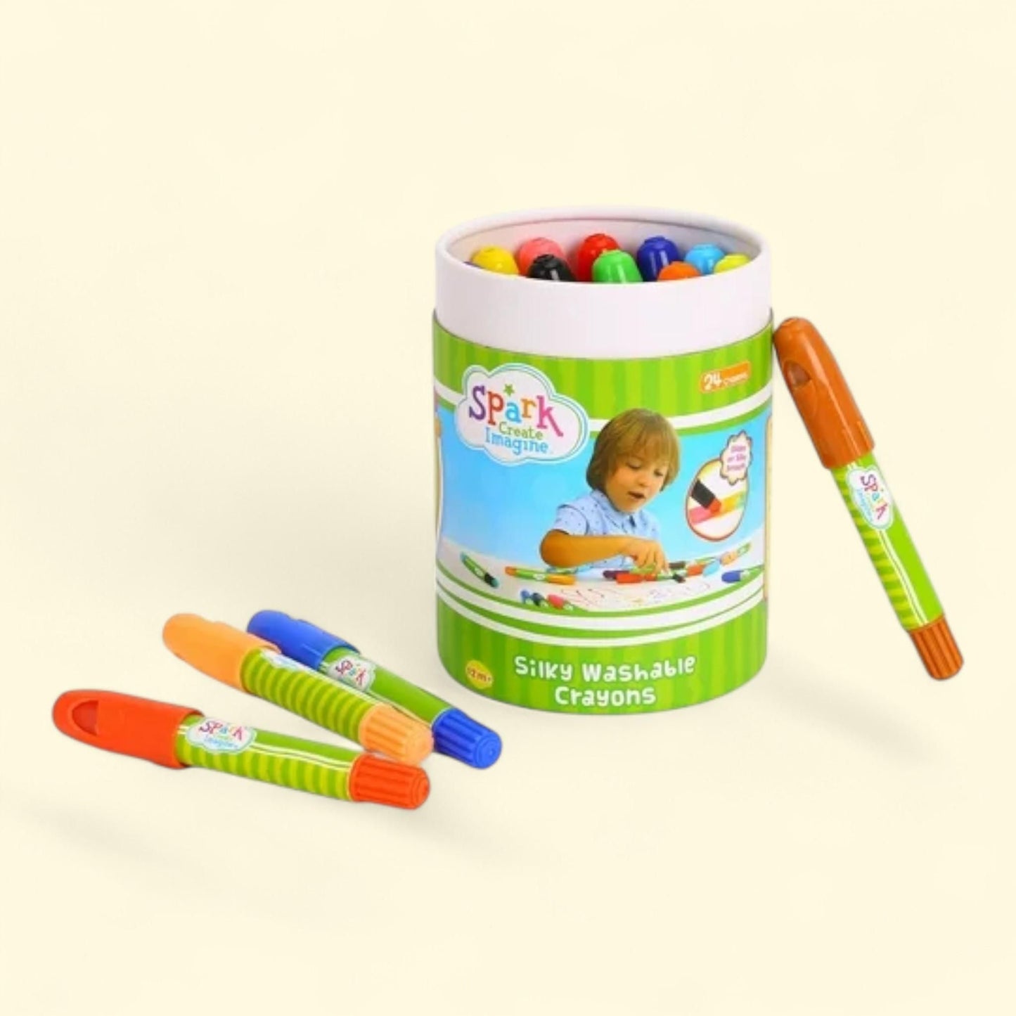 Spark Silky Crayons, 24 Count