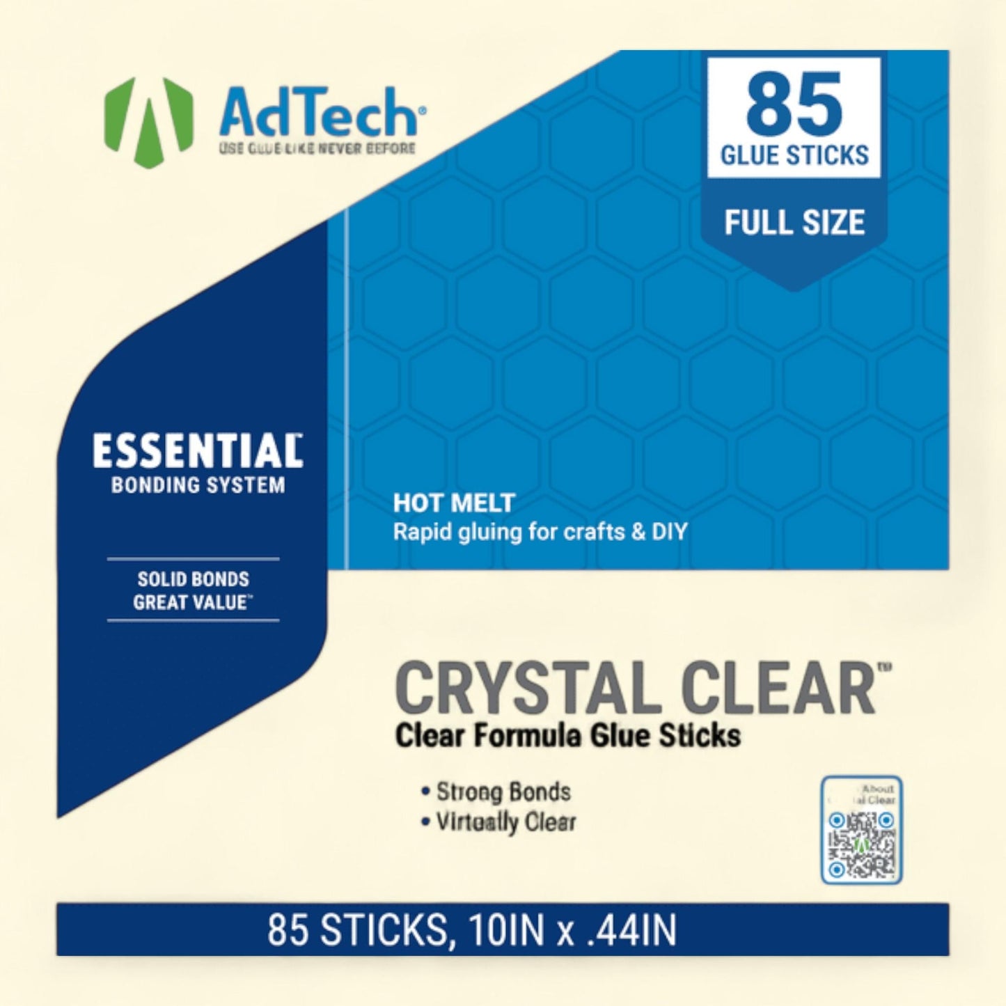 AdTech Hot Glue Sticks, 10" 5lb