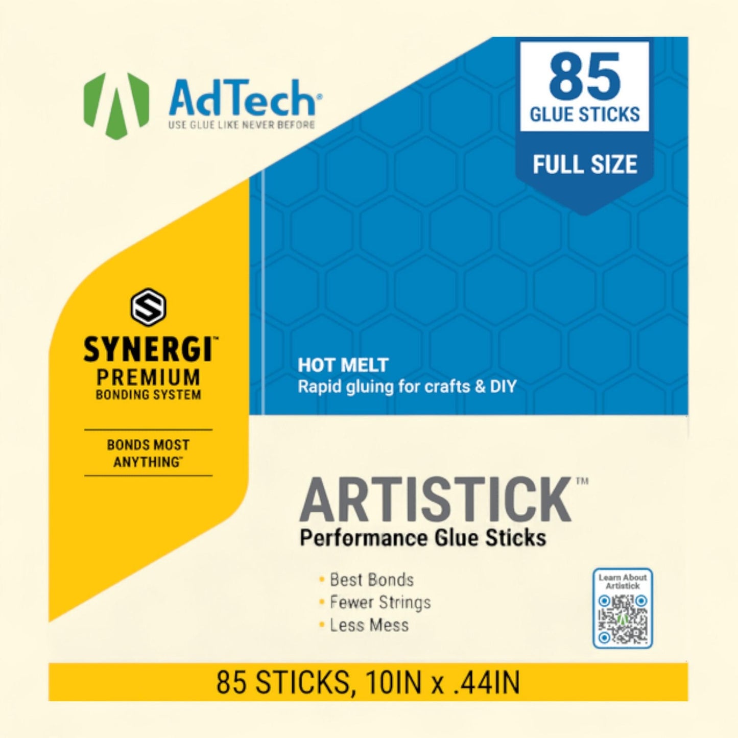 AdTech Premiere Hot Glue Sticks, 10", 5#