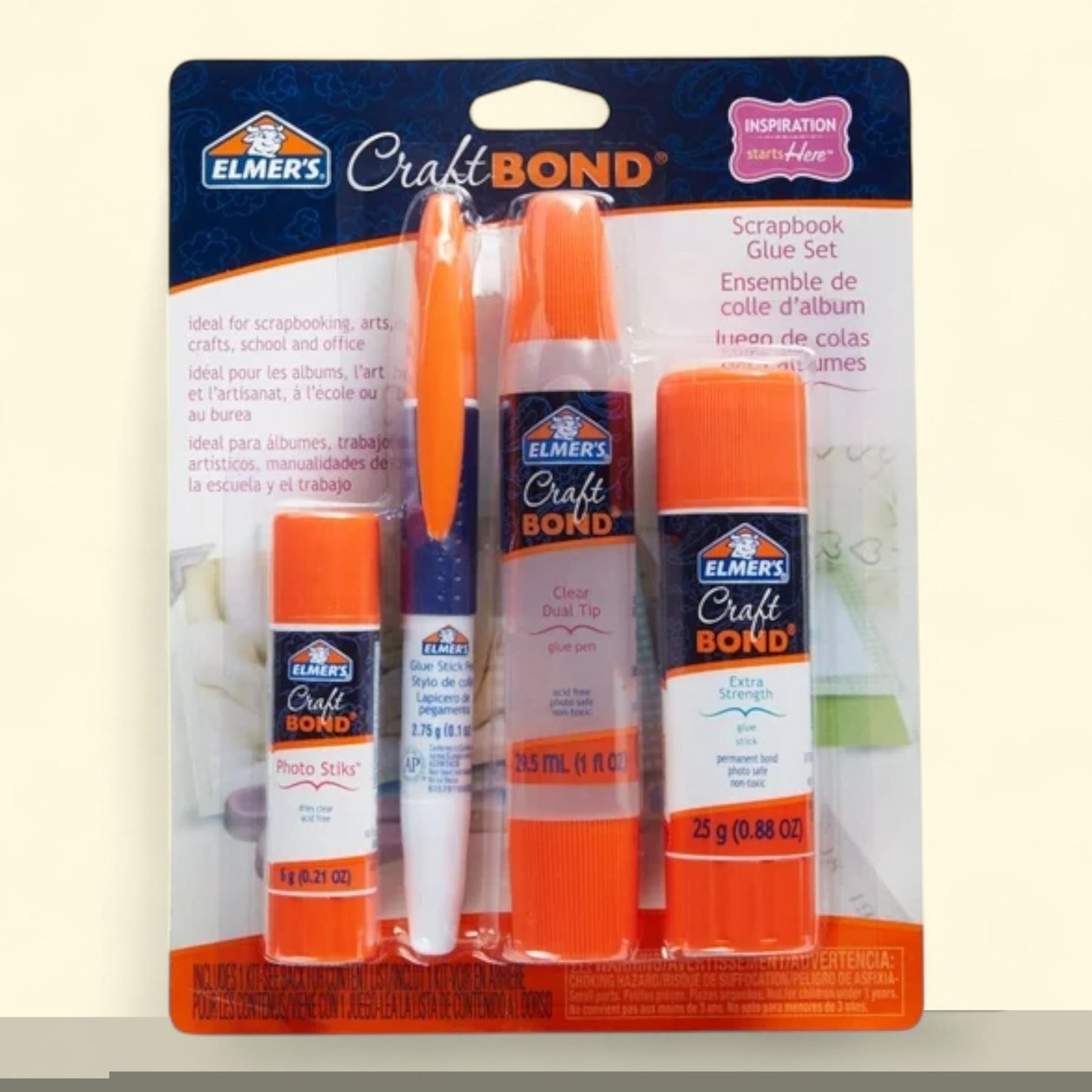 Elmers Craft Bond Scrapbook Glue Set, 4 oz