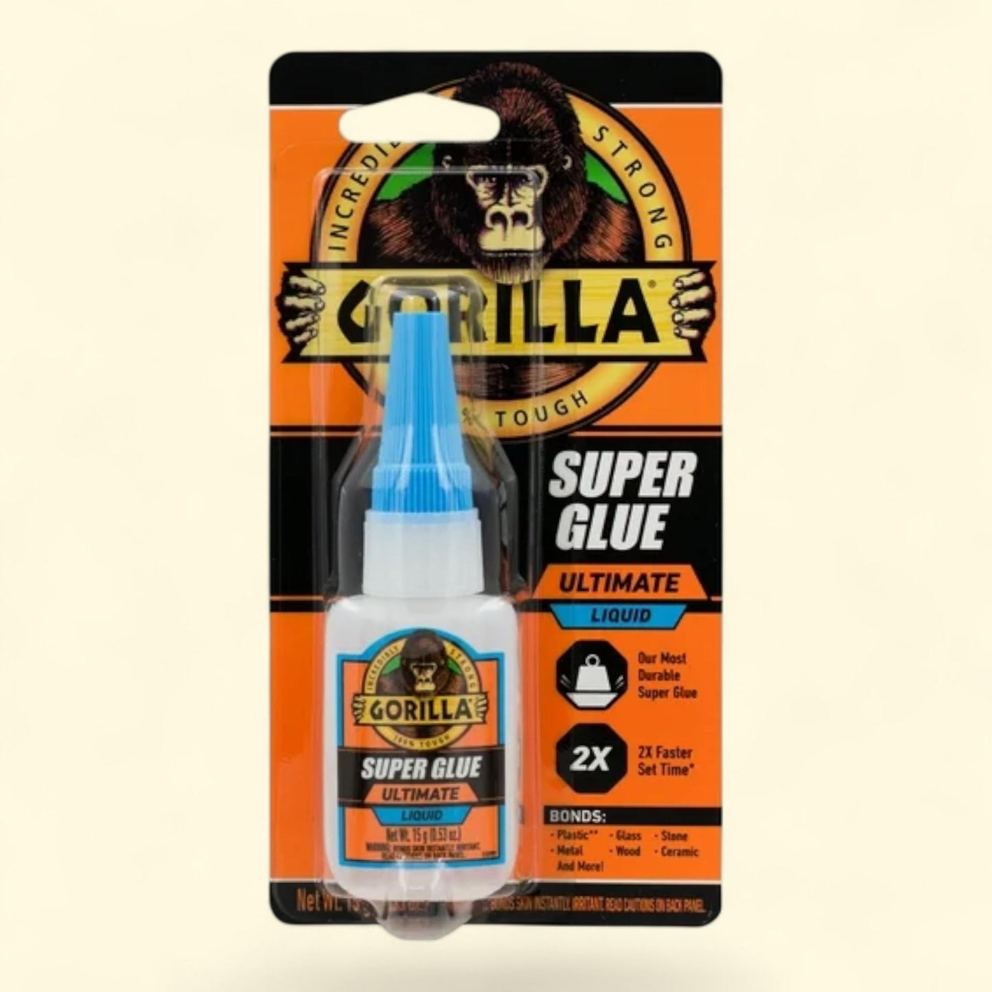 Gorilla Super Glue Ultimate Liquid Clear, 15 g