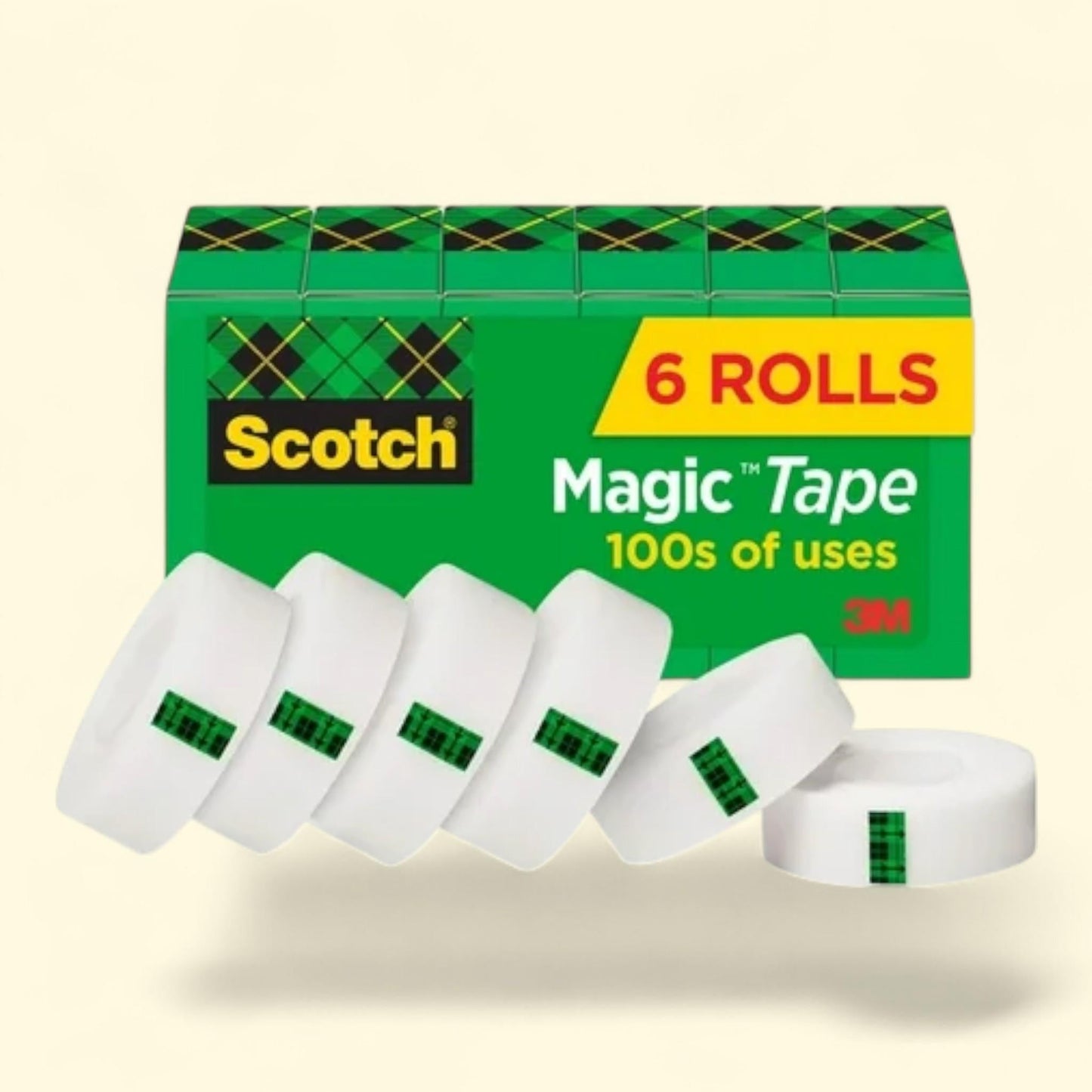 Scotch Magic Tape Refills, Clear, 3/4 in x 800 in, 6 Refills — authentic US product shipped worldwide by Treatspree