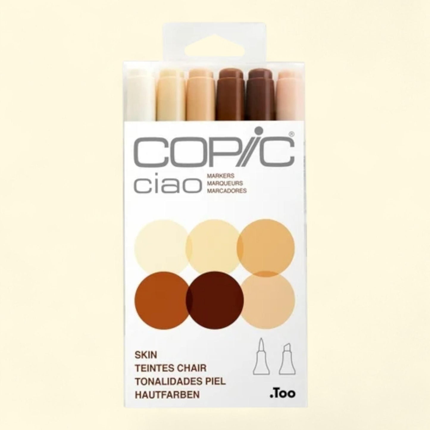 Copic Ciao Marker Set, 6-Colors, Skin Tones — authentic US product shipped worldwide by Treatspree