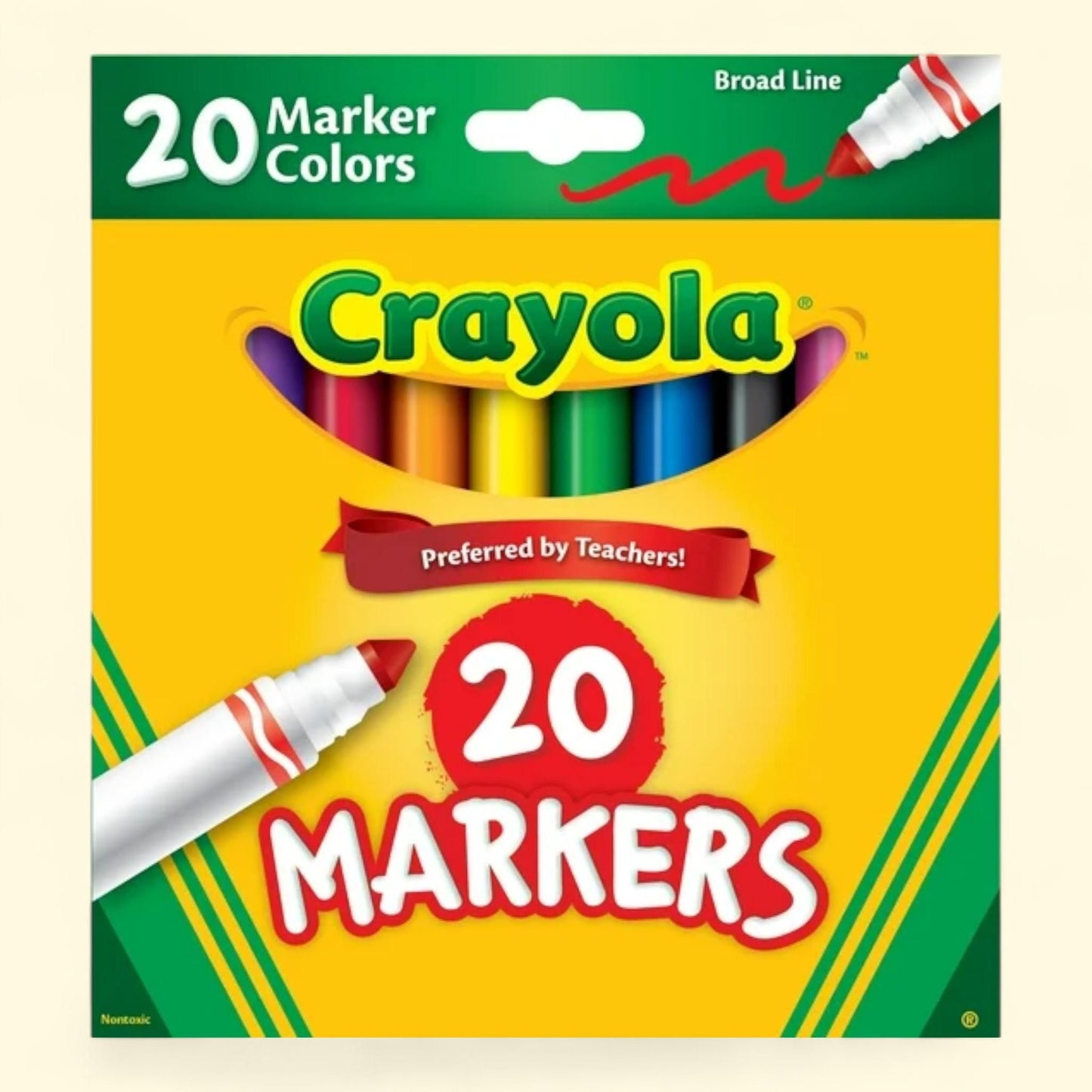 Crayola Broad Line Markers, 20 Ct Classic Colors — authentic US product shipped worldwide by Treatspree