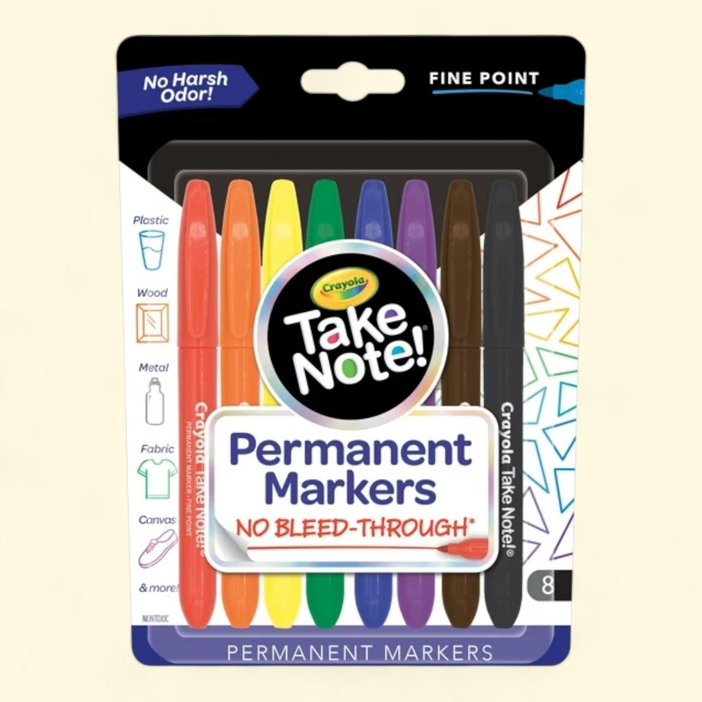 Crayola Take Note Permanent Markers, 8 Count — authentic US product shipped worldwide by Treatspree