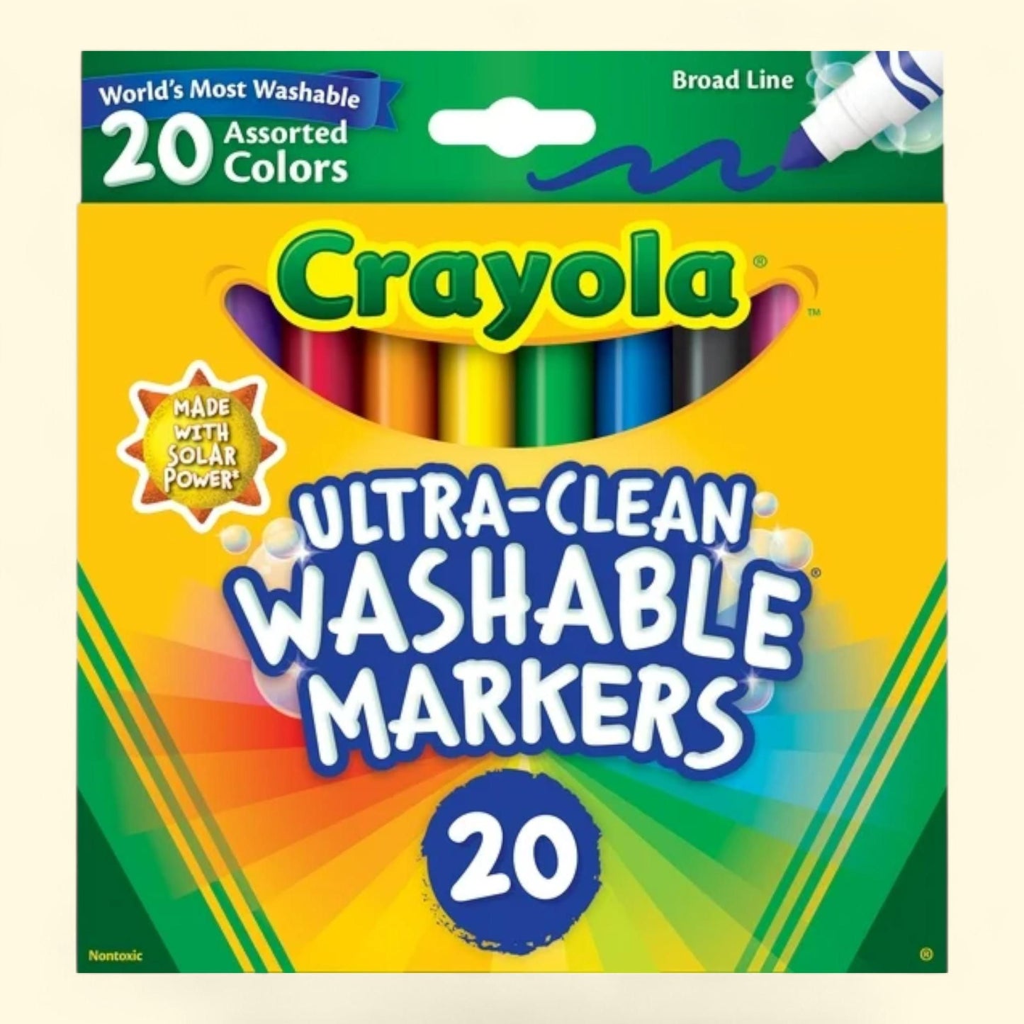 Crayola Washable Broad Line Markers, 20 Ct — authentic US product shipped worldwide by Treatspree