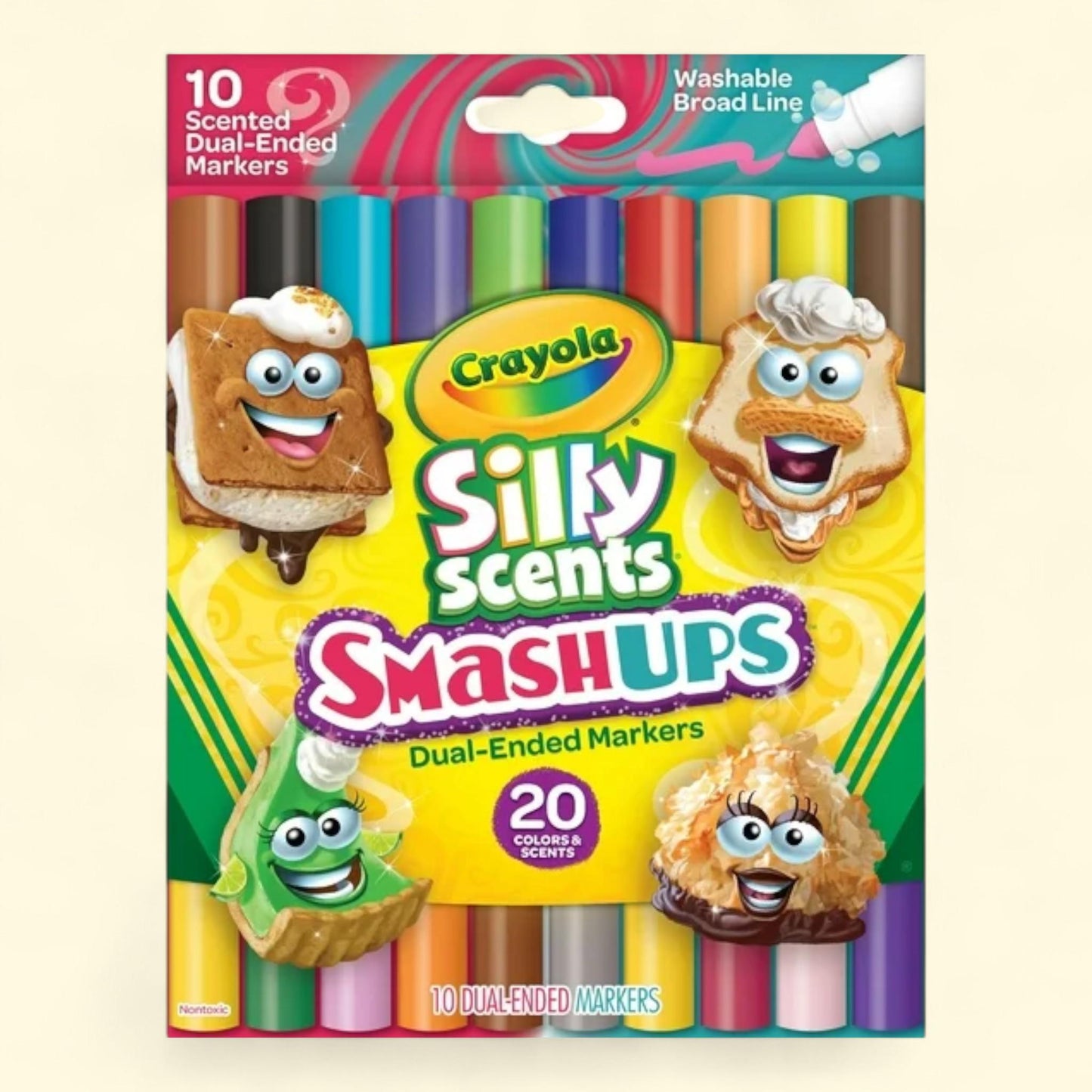 Crayola Silly Scents Markers, Broad Line, 20 Colors — authentic US product shipped worldwide by Treatspree