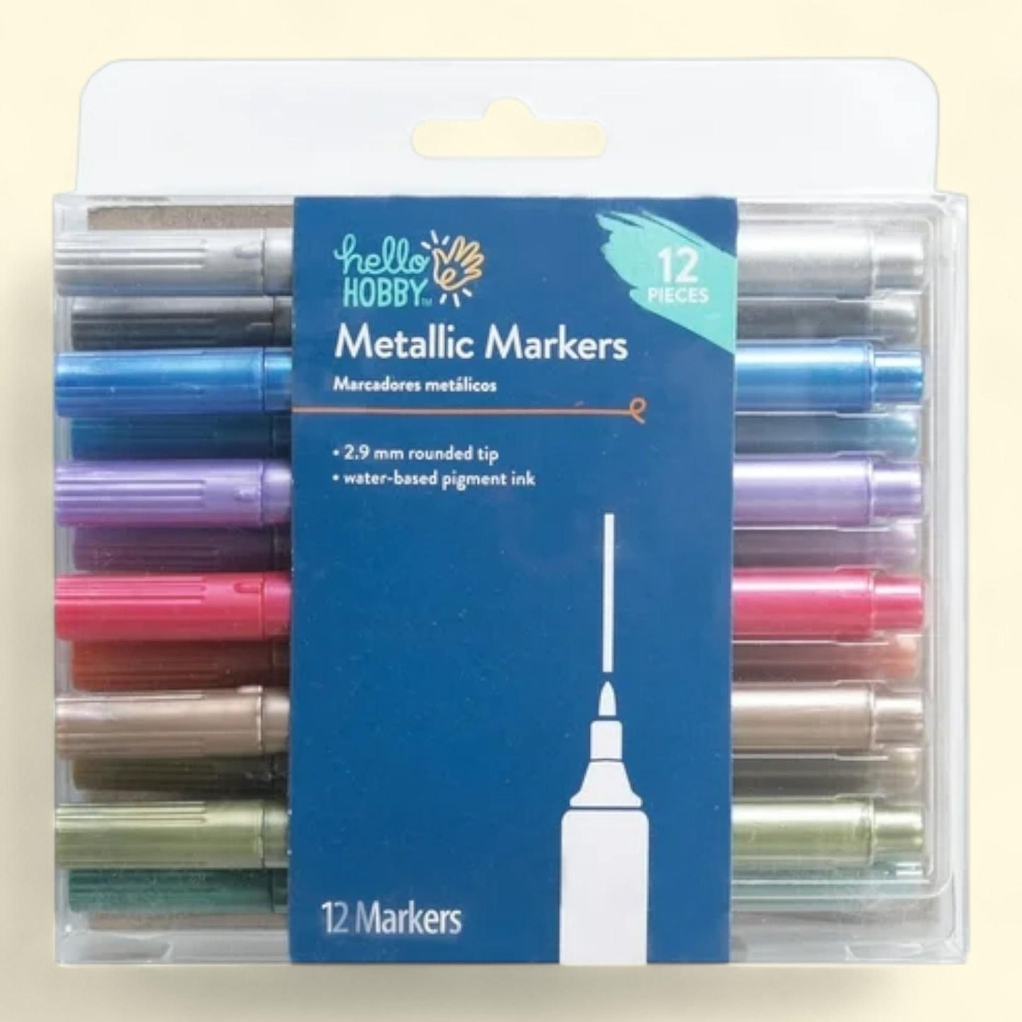 Hello Hobby Metallic Art Markers, 12 Count — authentic US product shipped worldwide by Treatspree