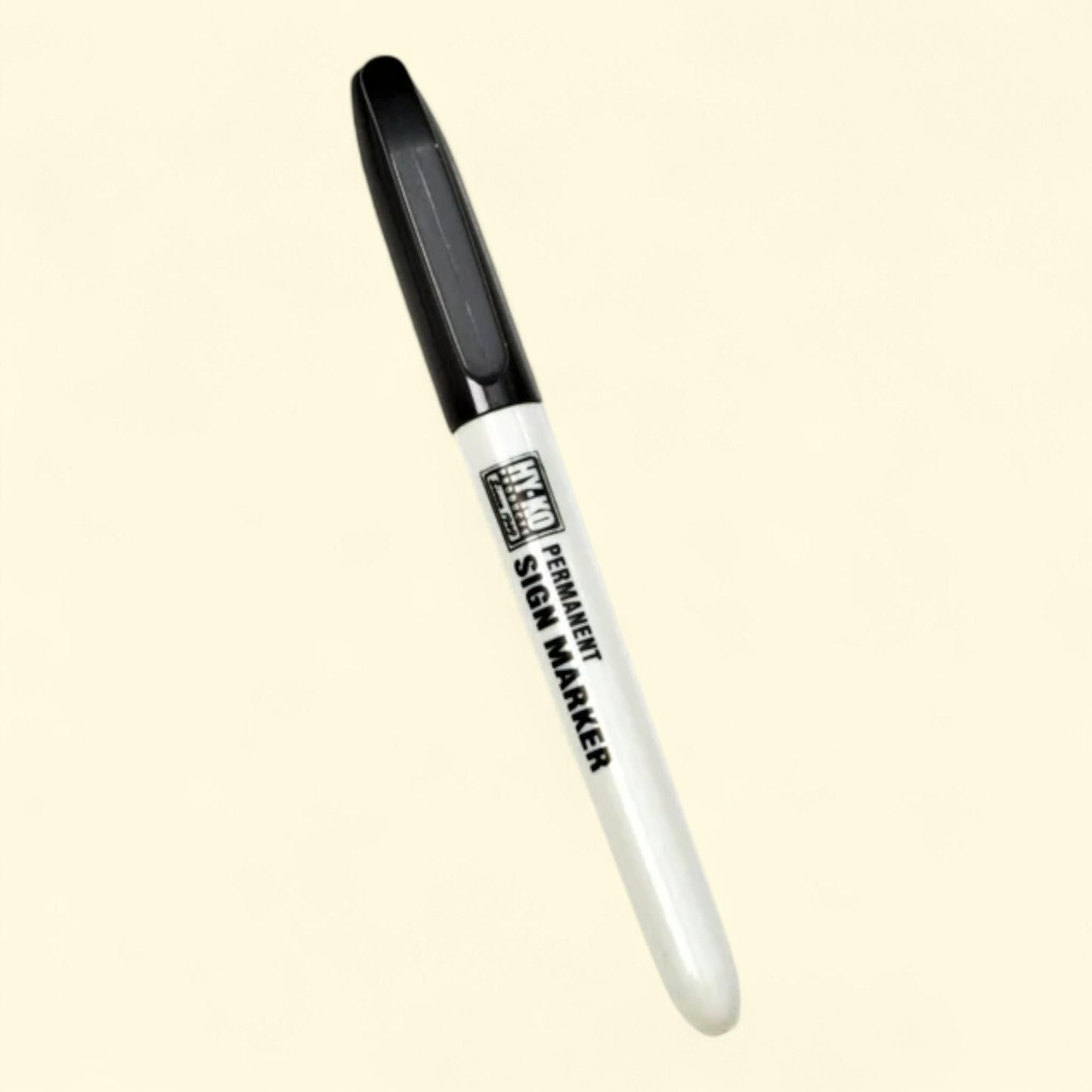 Hy-Ko Permanent Marker, Black, Chisel Tip, Weather-Resistant Ink