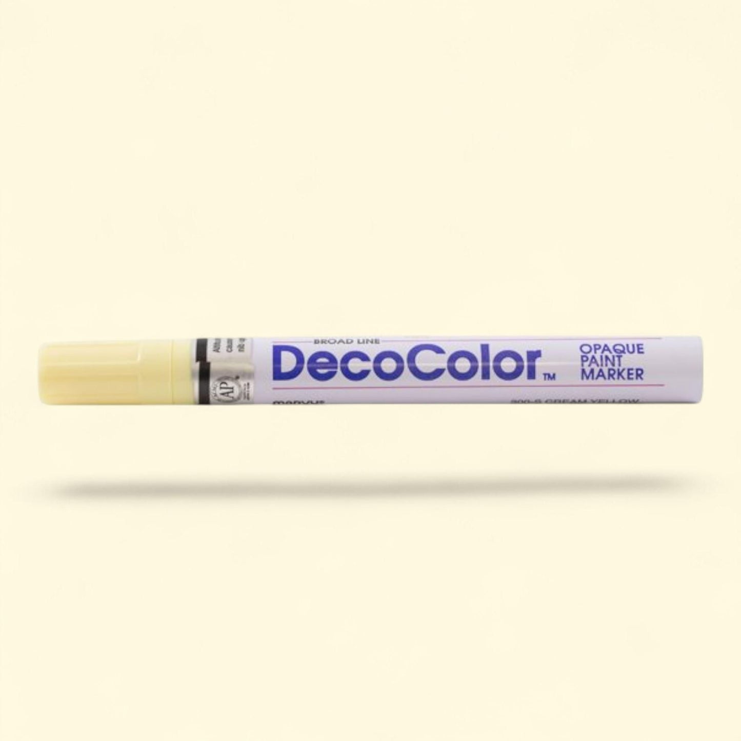 Marvy Uchida Broad Line Opaque Paint Marker, Cream Yellow, 1 Pack