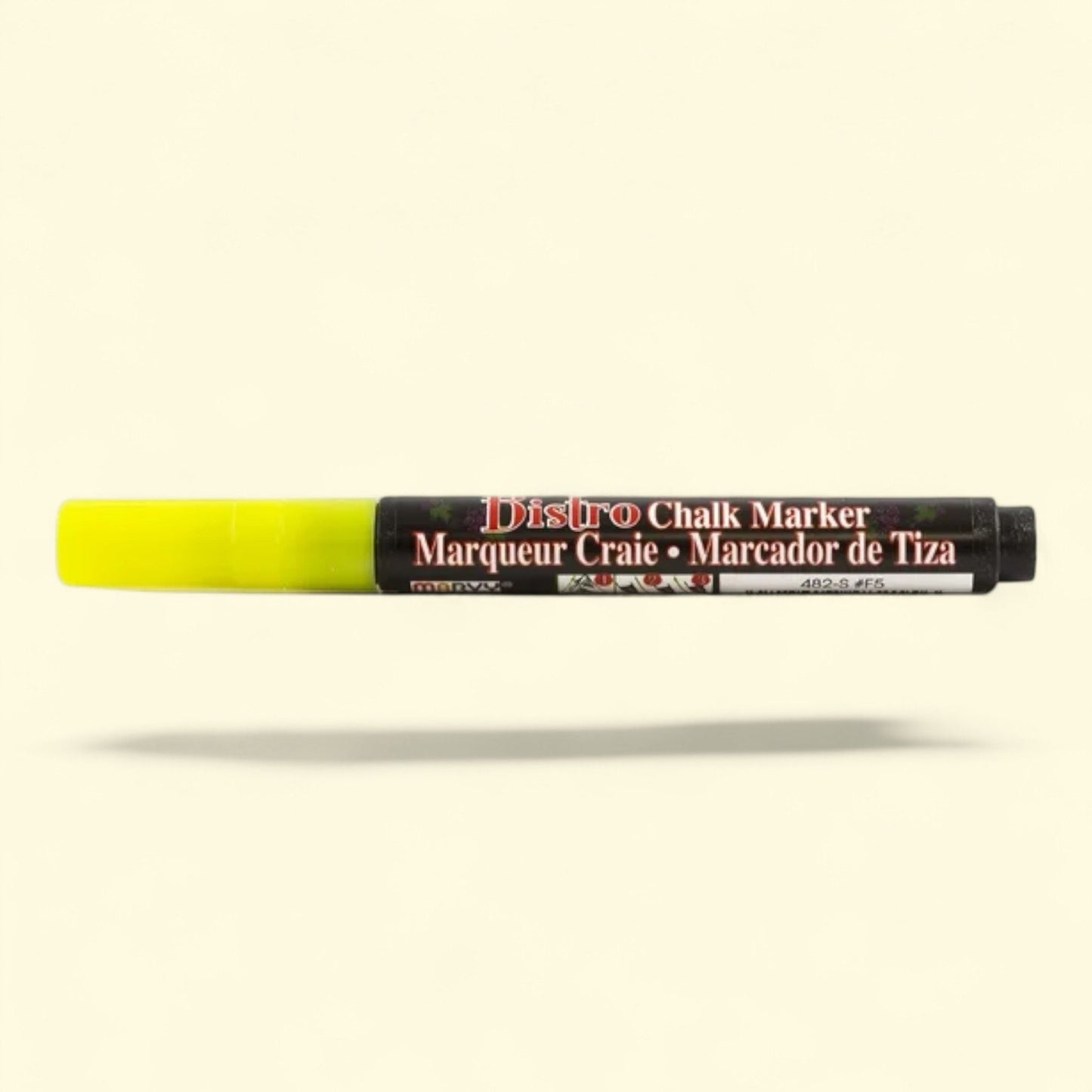 Marvy Uchida Chalk Marker, Fine Point, Neon Yellow, 1 Pack — authentic US product shipped worldwide by Treatspree