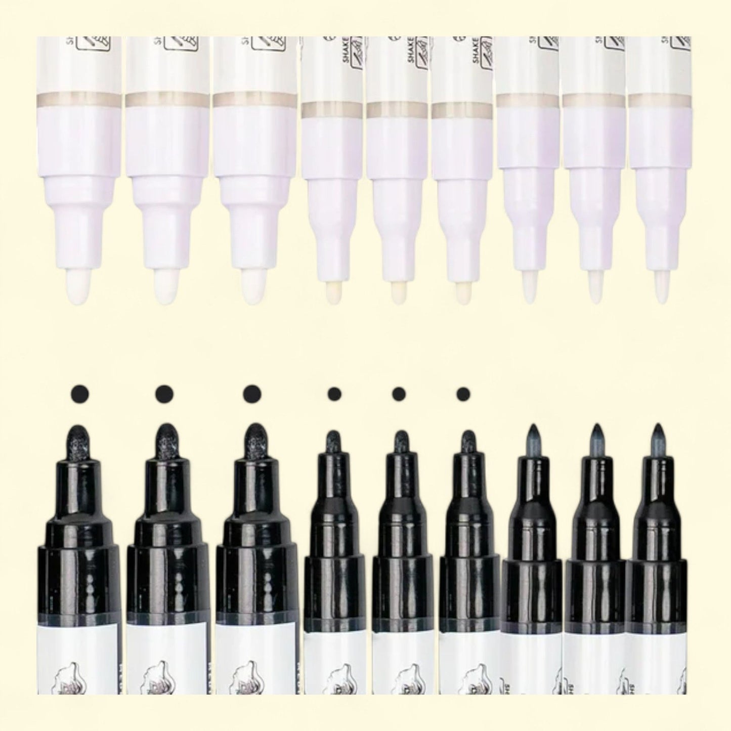 Pintar: Acrylic Paint Markers, 18 Pack, 0.7mm/ 1mm/ 5mm — authentic US product shipped worldwide by Treatspree