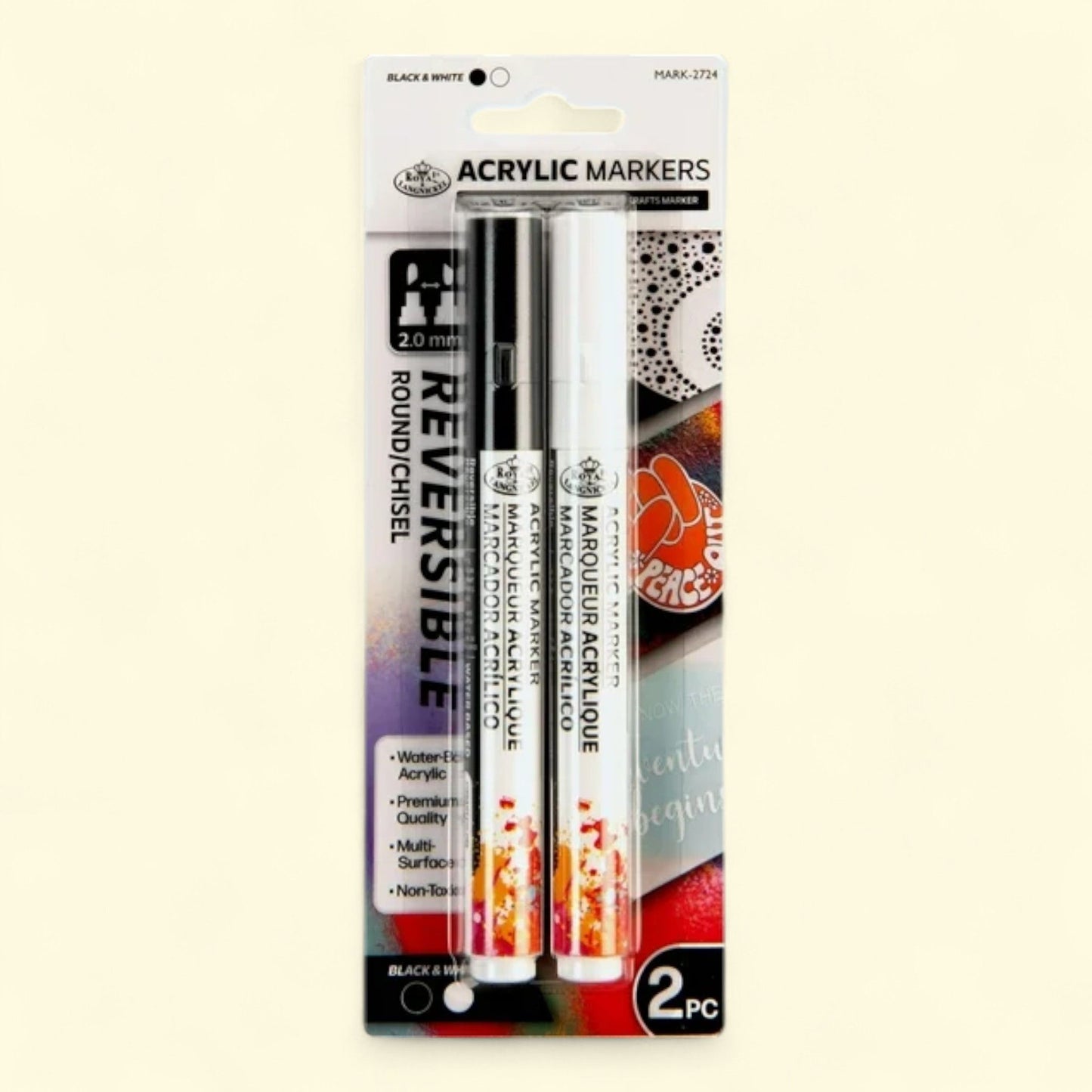 Royal & Langnickel Acrylic Marker, 2mm, 2 Piece — authentic US product shipped worldwide by Treatspree