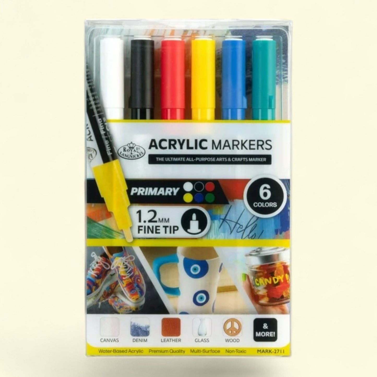 Royal & Langnickel Acrylic Marker Set, 6 Piece — authentic US product shipped worldwide by Treatspree