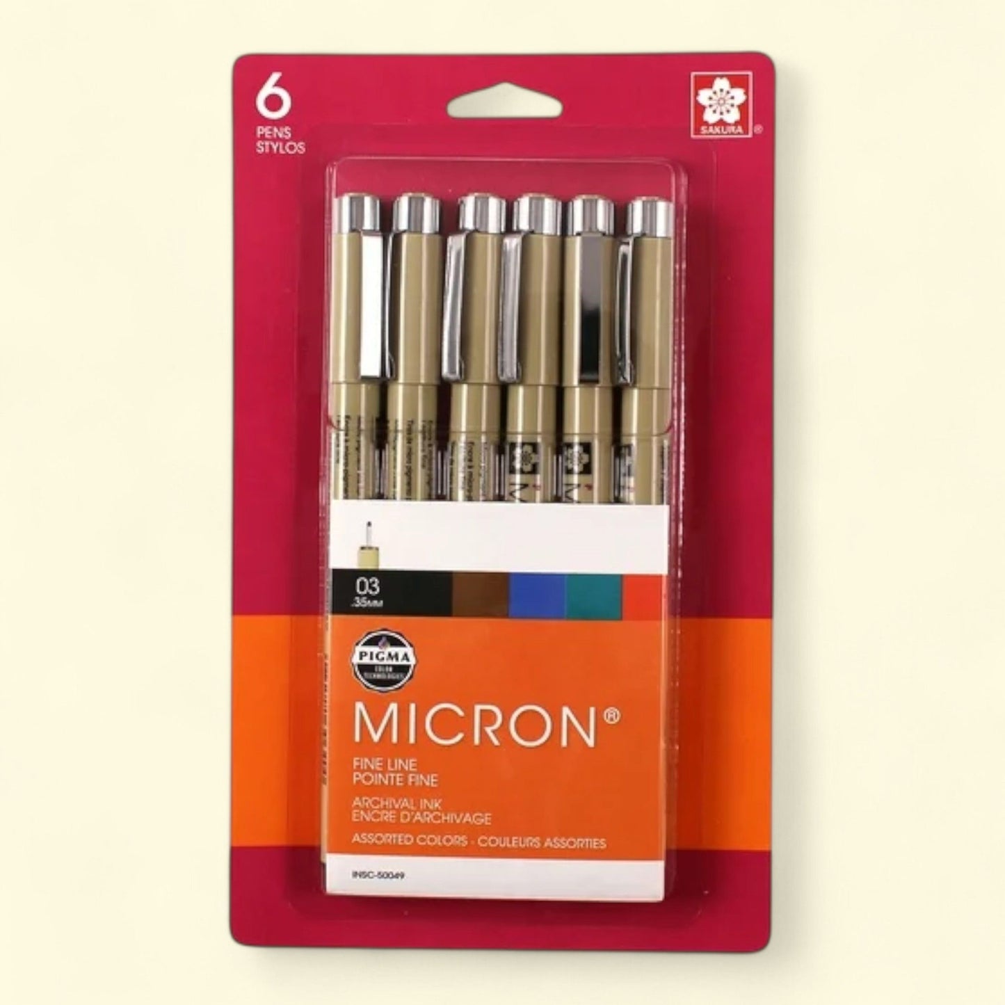 Sakura Pigma Micron Pens, 03 Tip Size 6 Pk — authentic US product shipped worldwide by Treatspree