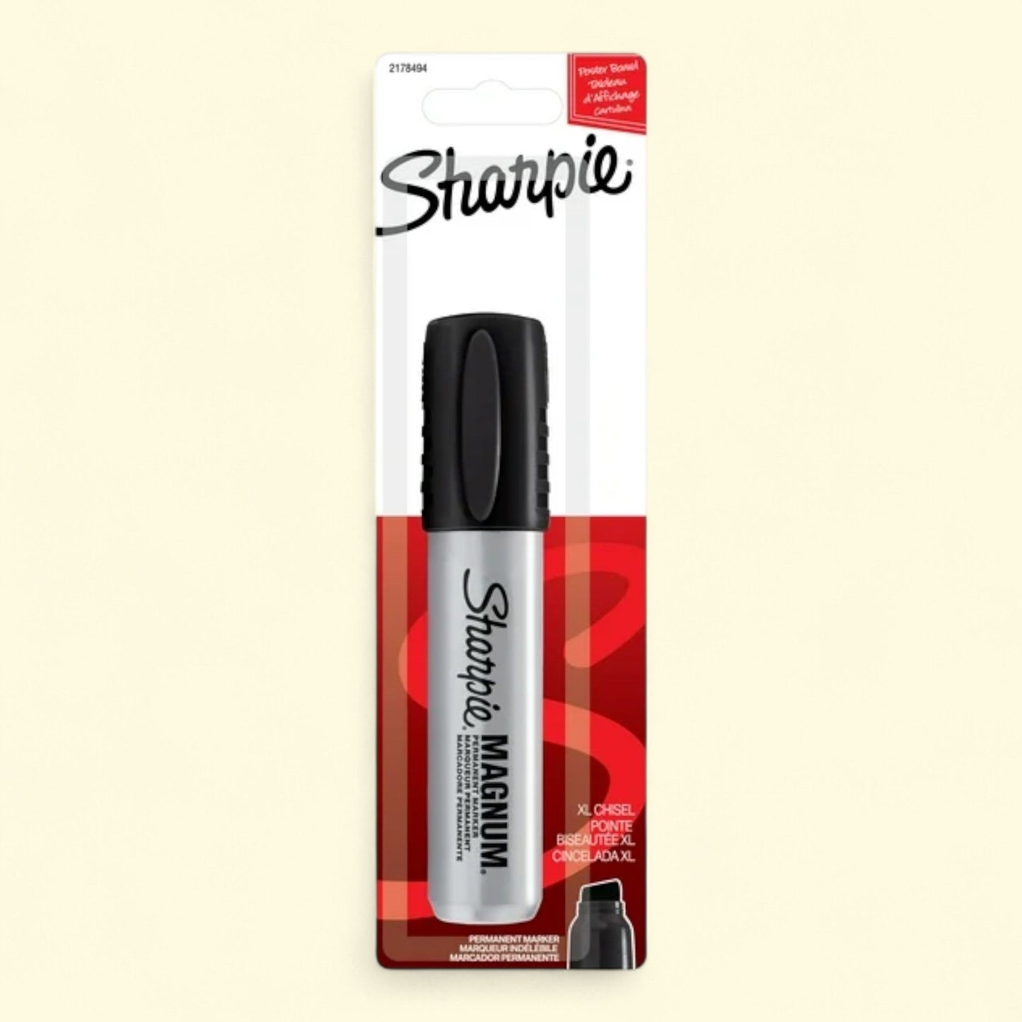 Sharpie Magnum Permanent Marker, Oversized Chisel Tip, Black, 1 Count