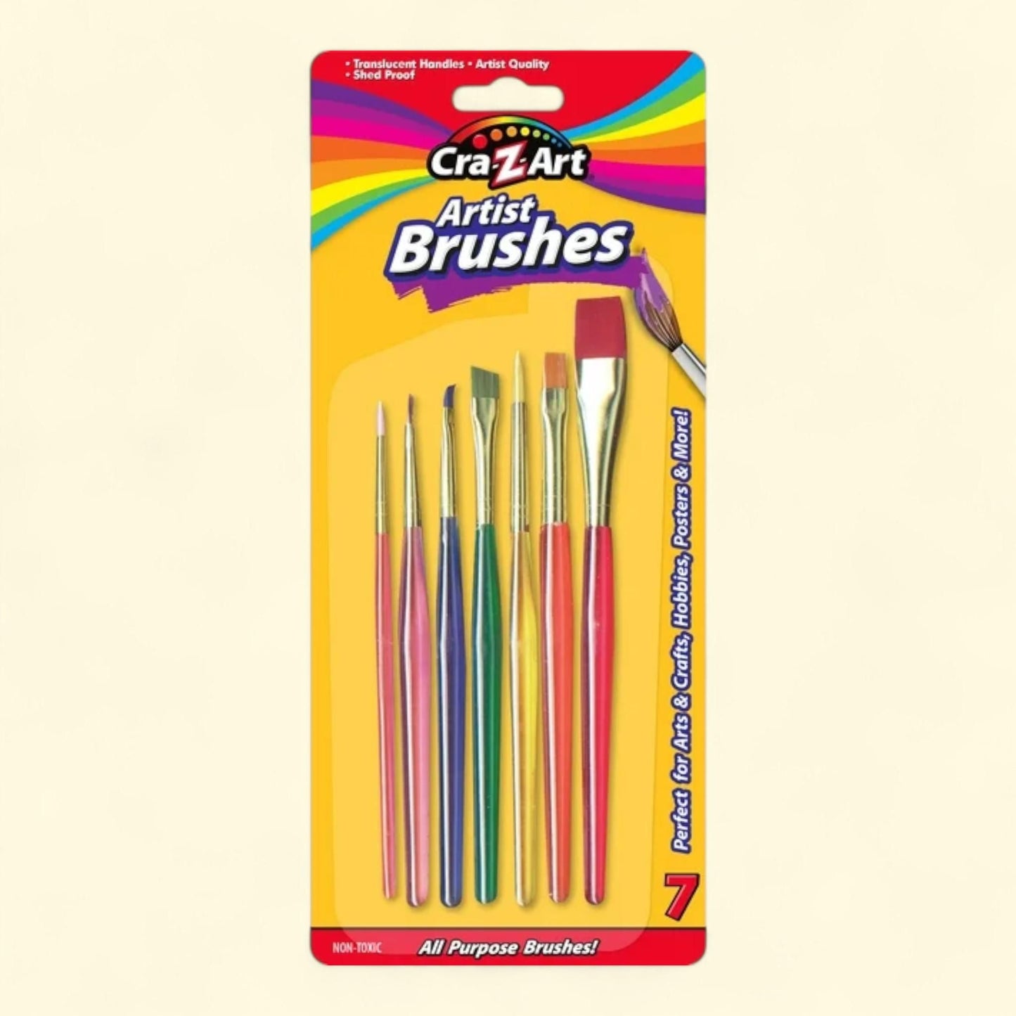 Cra-Z-Art Paint Brushes, 7 Count, Multicolor