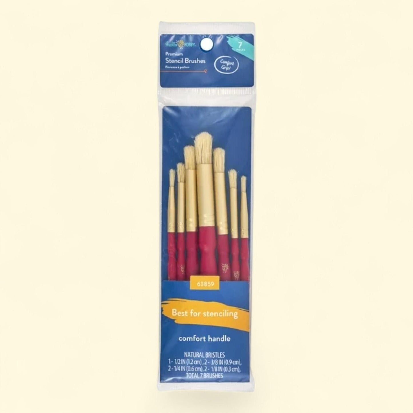 Hello Hobby Stencil Brush Set, 7 Pieces