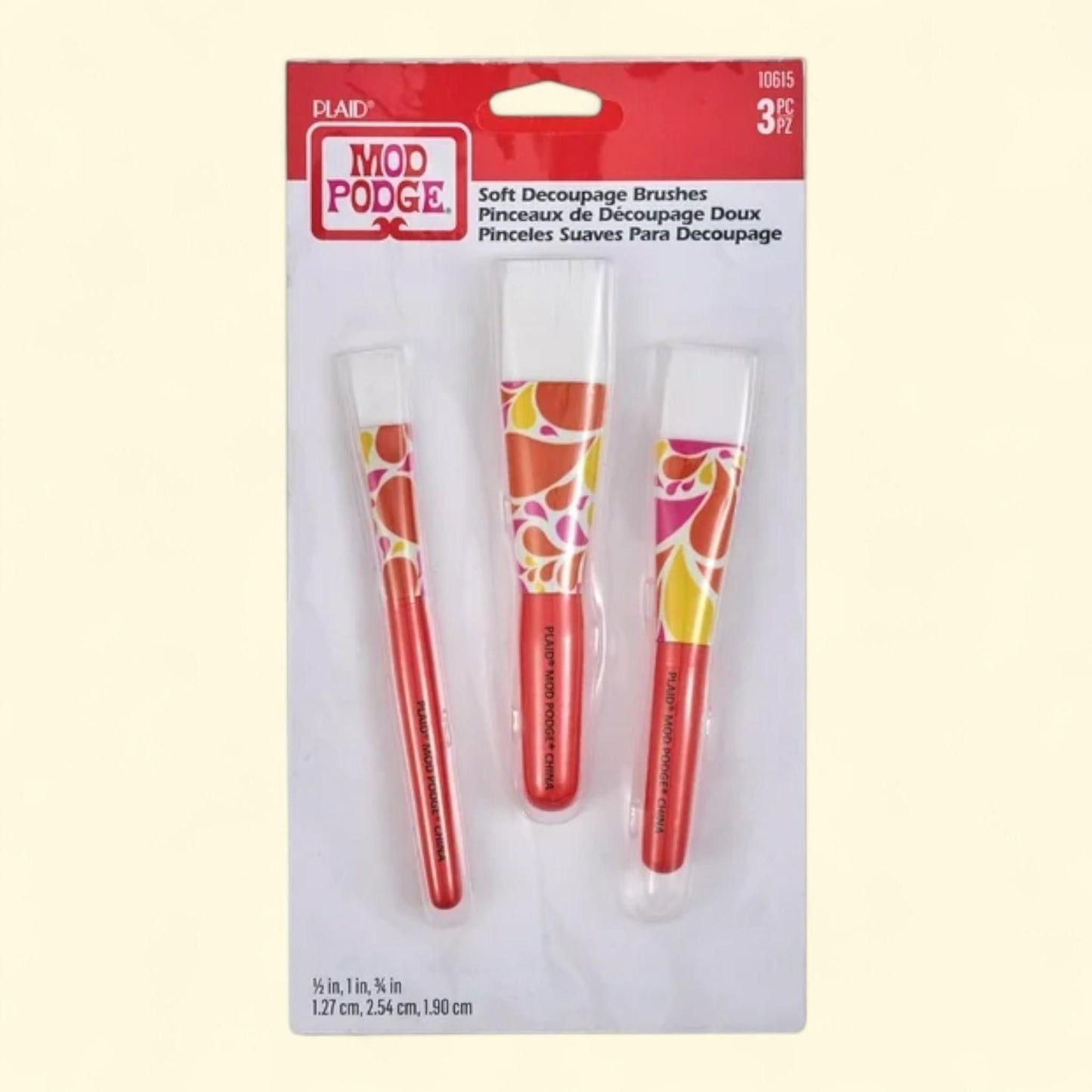 Mod Podge Decoupage Brush Set, 3 pc