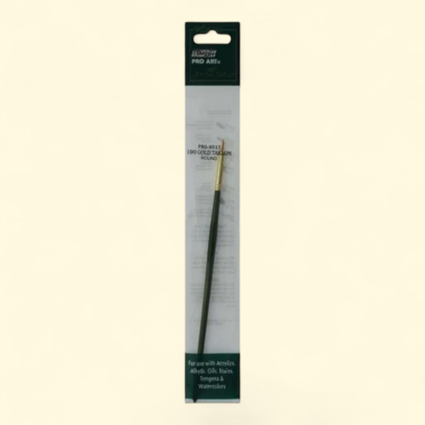 Pro Art Brush Gold Nylon Round #10/0, 1pc — authentic US product shipped worldwide by Treatspree