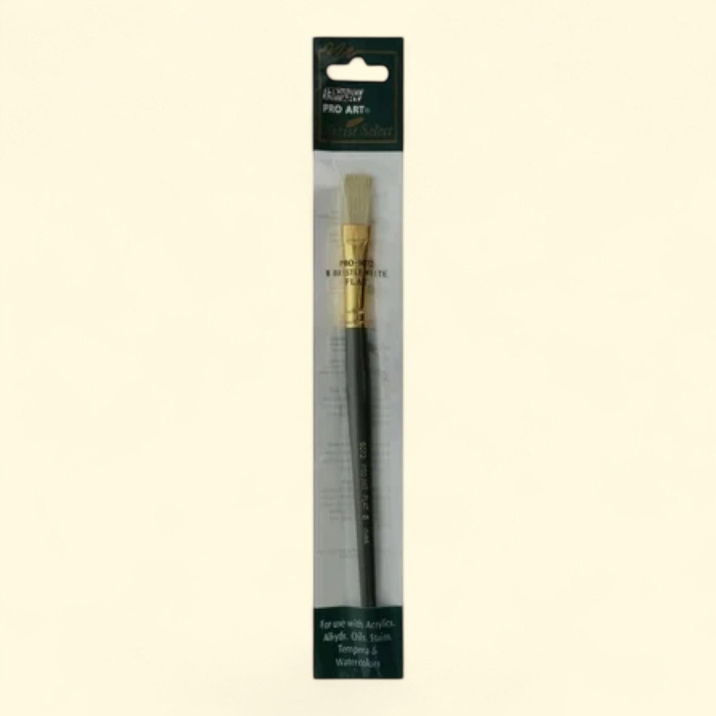 Pro Art White Bristle Flat Brush #8, 6 Pack — authentic US product shipped worldwide by Treatspree