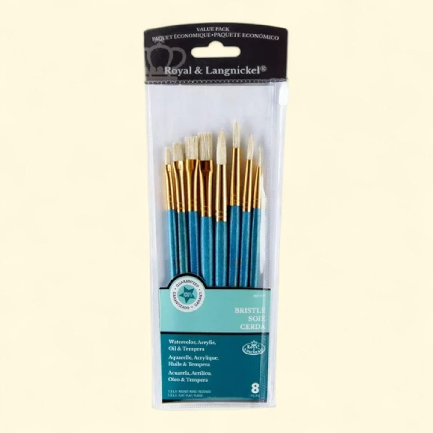 Royal Langnickel Bristle Brush Set, 8/Pkg — authentic US product shipped worldwide by Treatspree